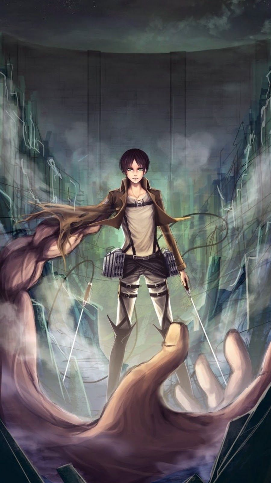 Mobile HD Wallpaper For Free On Titan Dark Eren HD Wallpaper
