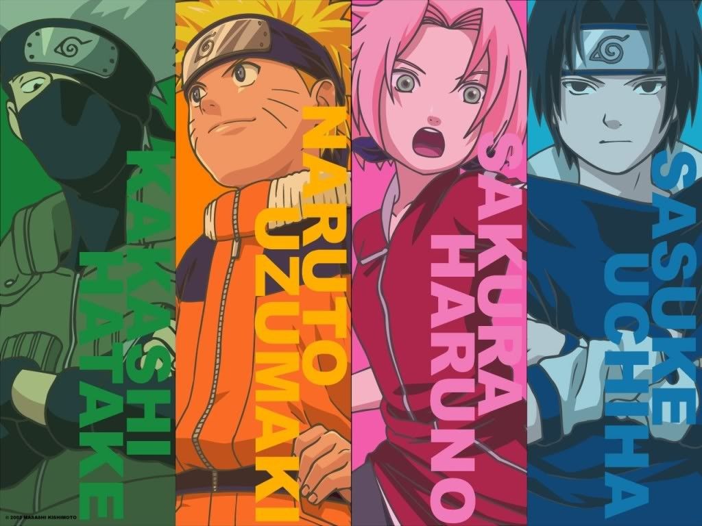Anime Hatake Kakashi Uzumaki Naruto Haruno Sakura Uchiha Sasuke Panels Wallpaper:1024x768