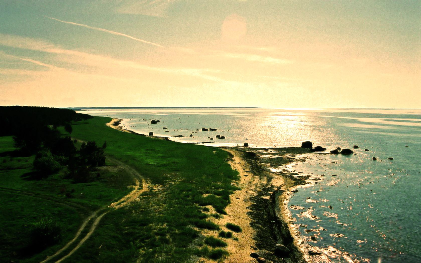 Sunset coastline wallpaper. Sunset coastline