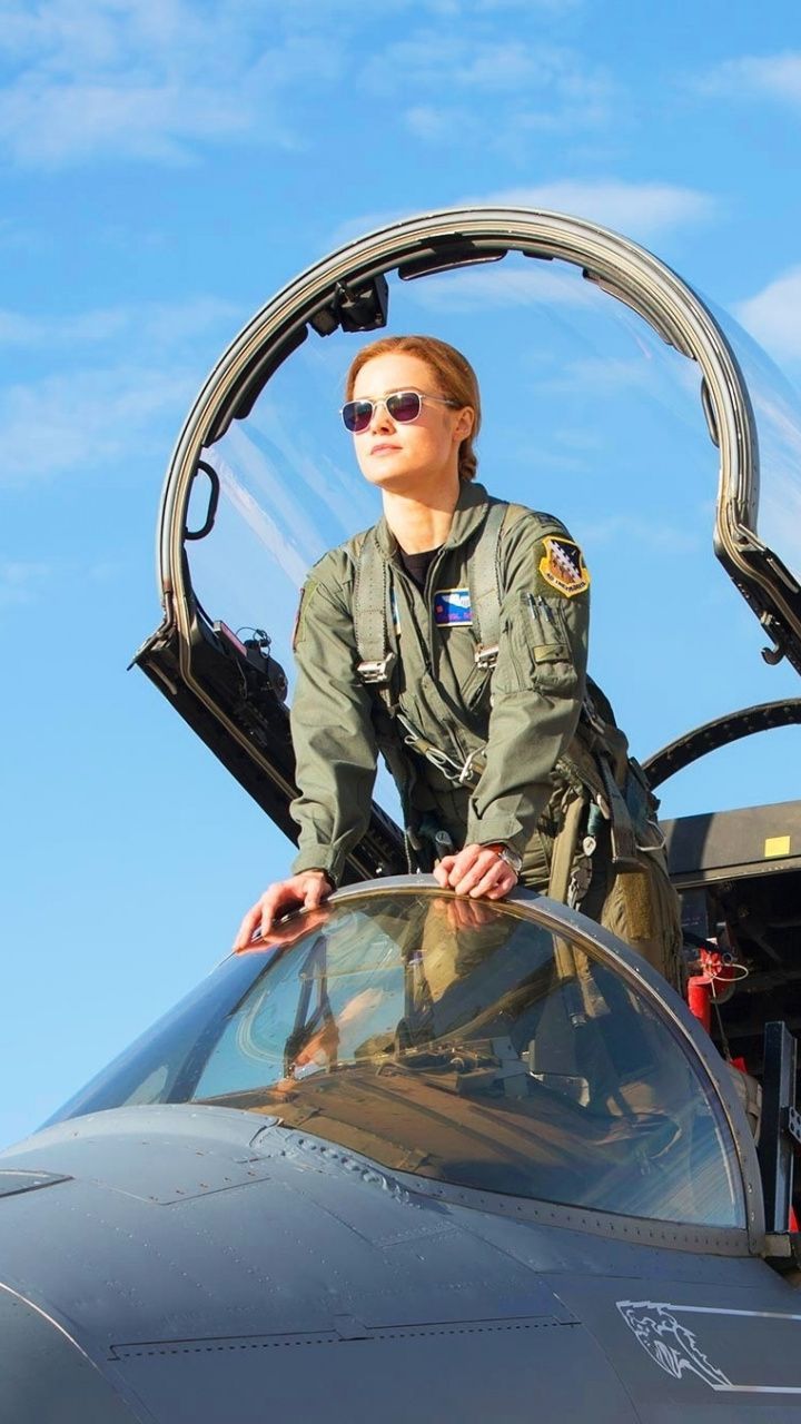 Mind Blowing Wallpaper Pilot Brie Larson Captain Marvel Movie 7201280 Wallpaper. Captain Marvel, Marvel, Captain Marvel Carol Danvers
