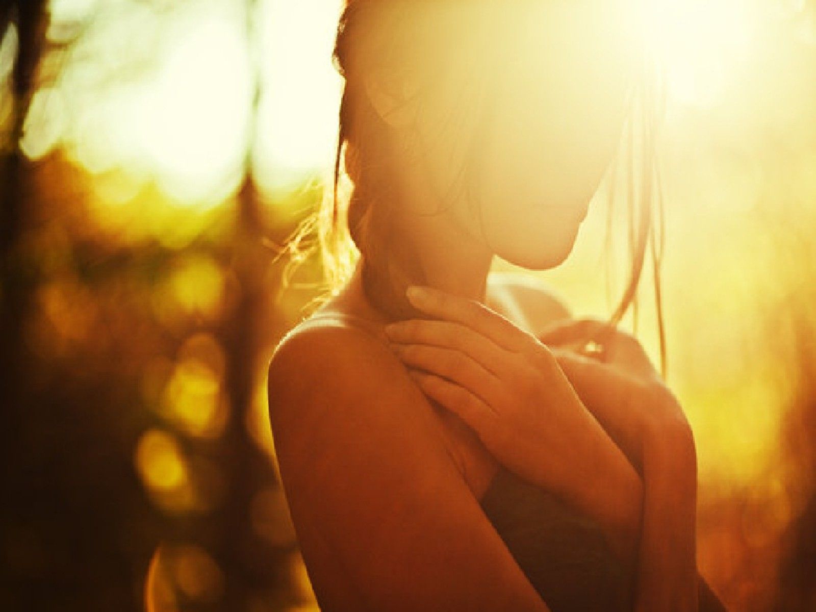 Download Women Sunsets Wallpaper 1600x1200