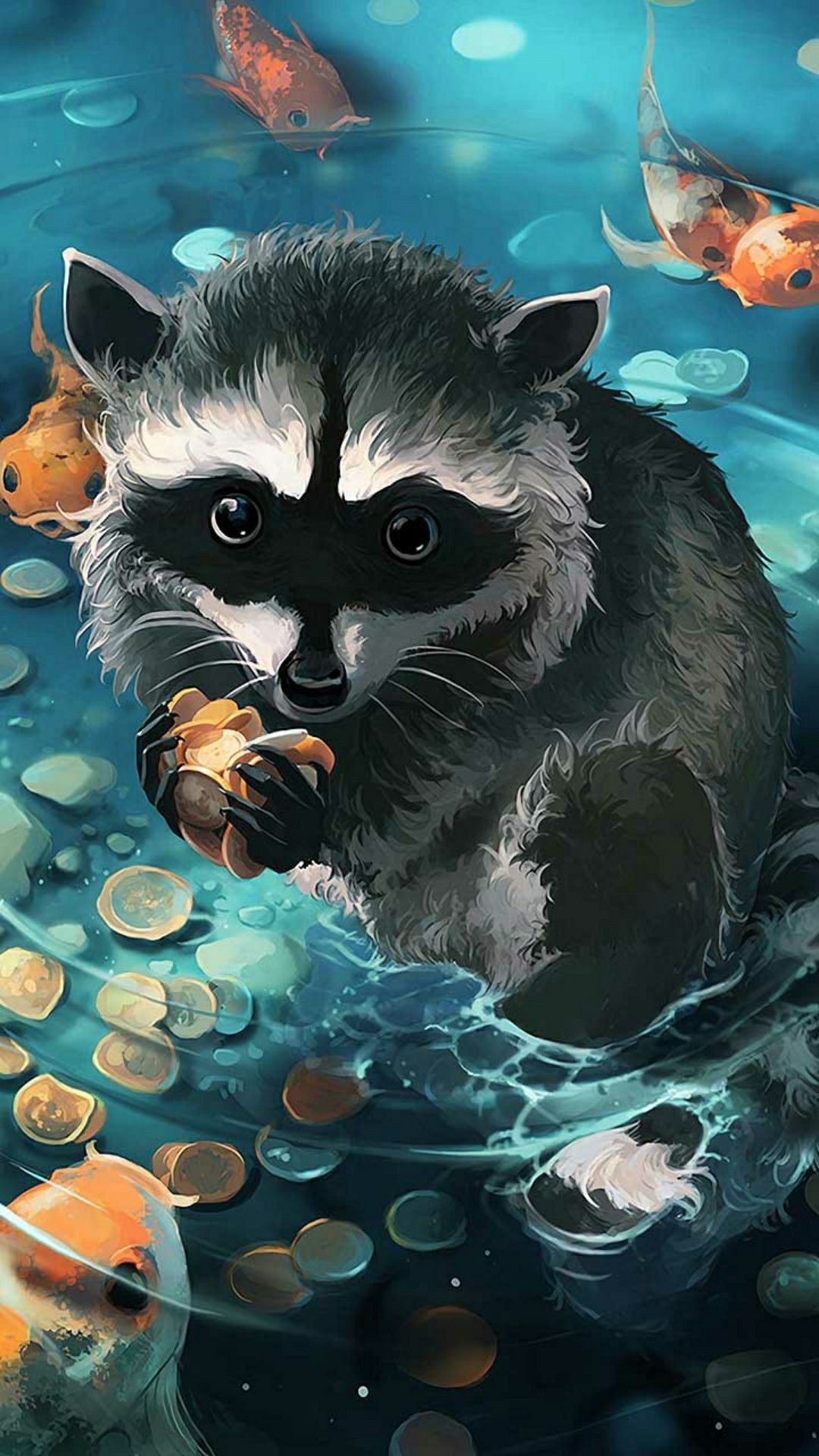 Raccoon. Art, Infinity wallpaper, Illustration art