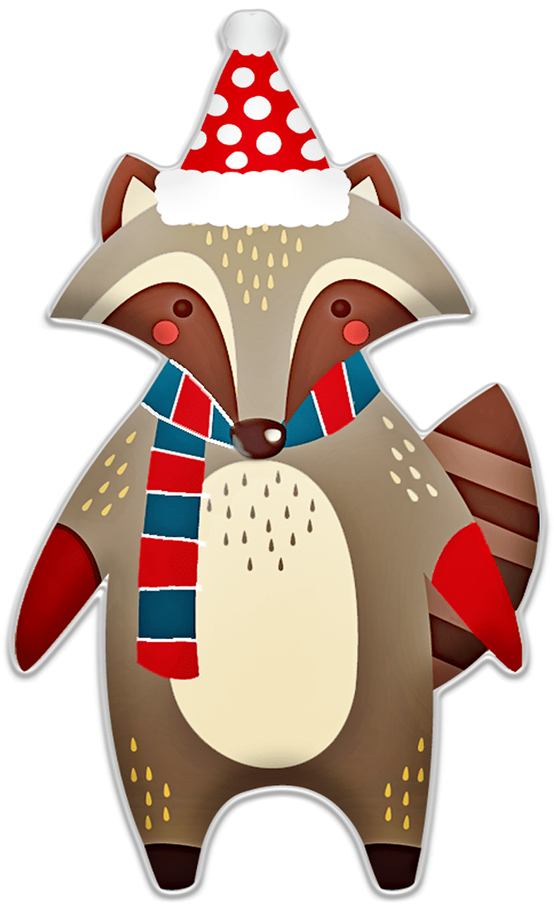 Christmas Raccoon Wallpaper Free HD Wallpaper