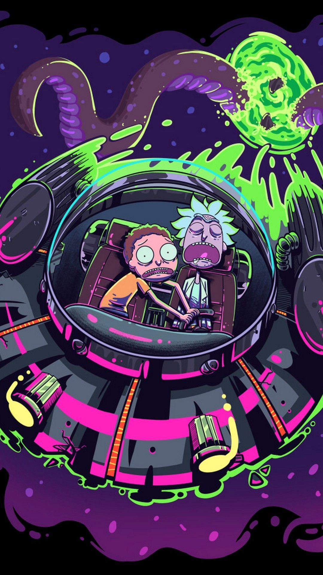 Rick And Morty Wallpaper Unique Rick And Morty Pics HD Space Ship. Cartoon wallpaper, Trippy wallpaper, Anime wallpaper