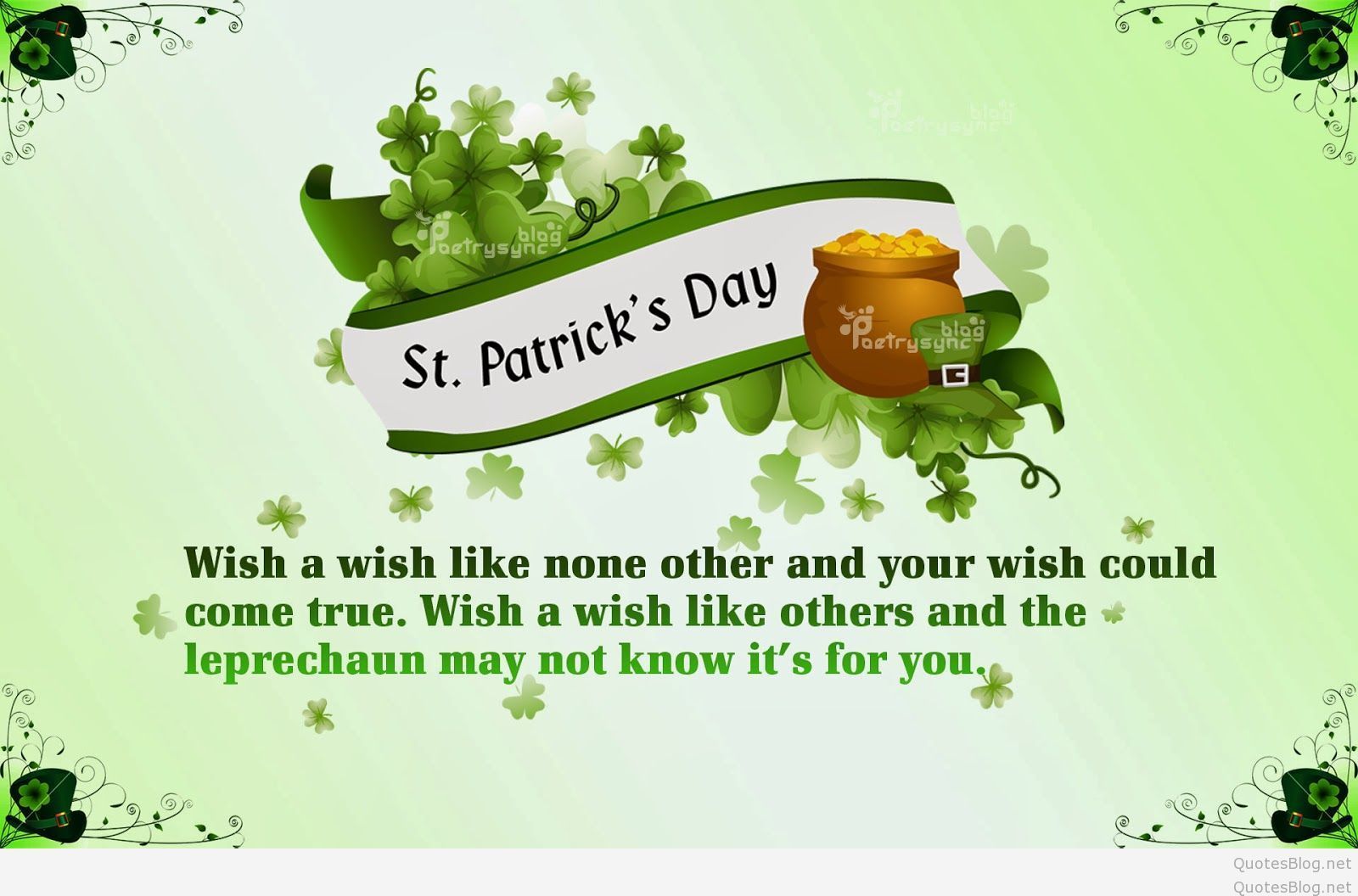 Happy Saint Patricks Day Wishes Wallpaper Wide 1920x1200