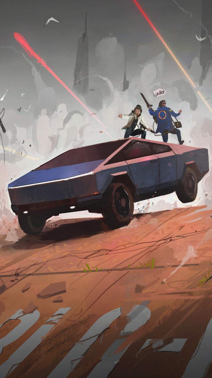 Cybertruck Action iPhone Wallpaper. Tesla, iPhone wallpaper, Wallpaper