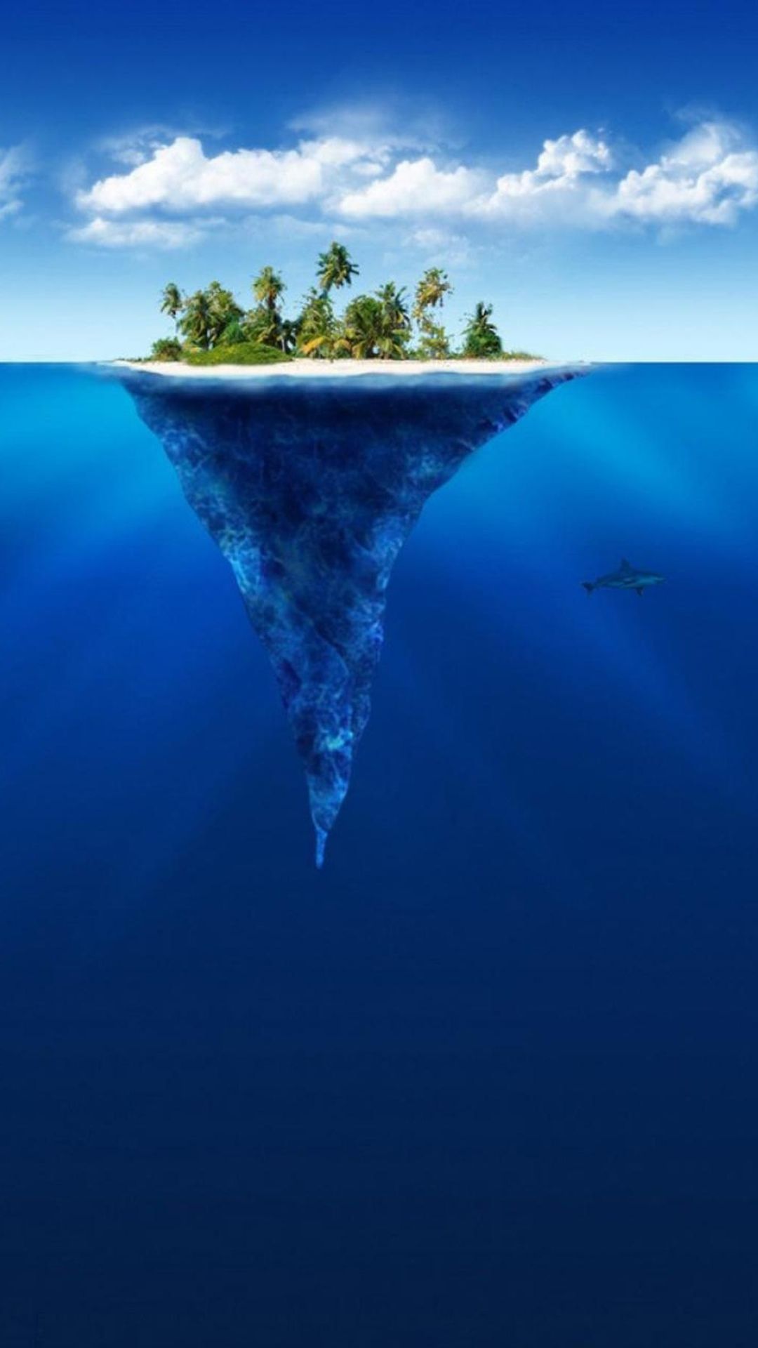 Tropical Island Iceberg Shape iPhone 6 Plus HD Wallpaper HD
