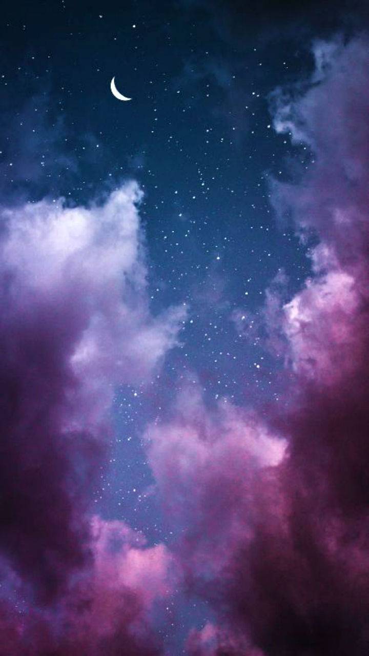 Purple Night Sky Wallpaper