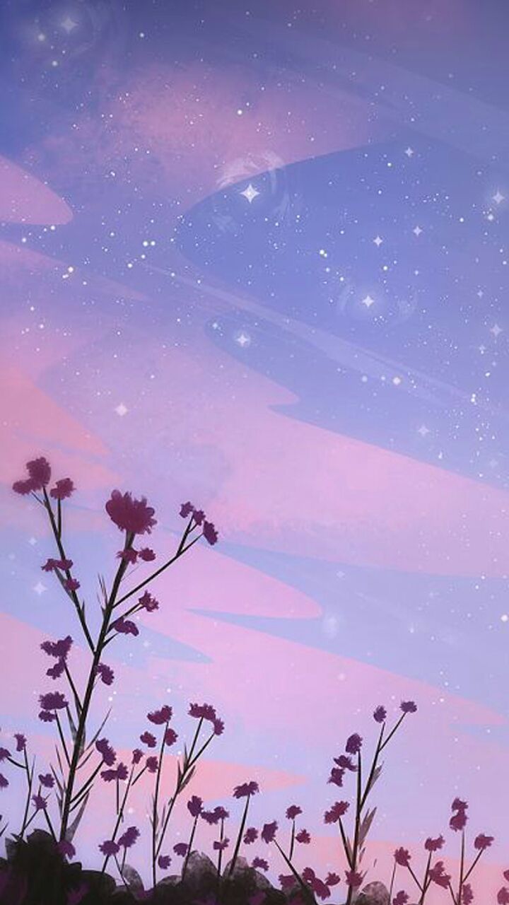 Purple aesthetic. Night sky wallpaper, Pastel aesthetic, Wallpaper background