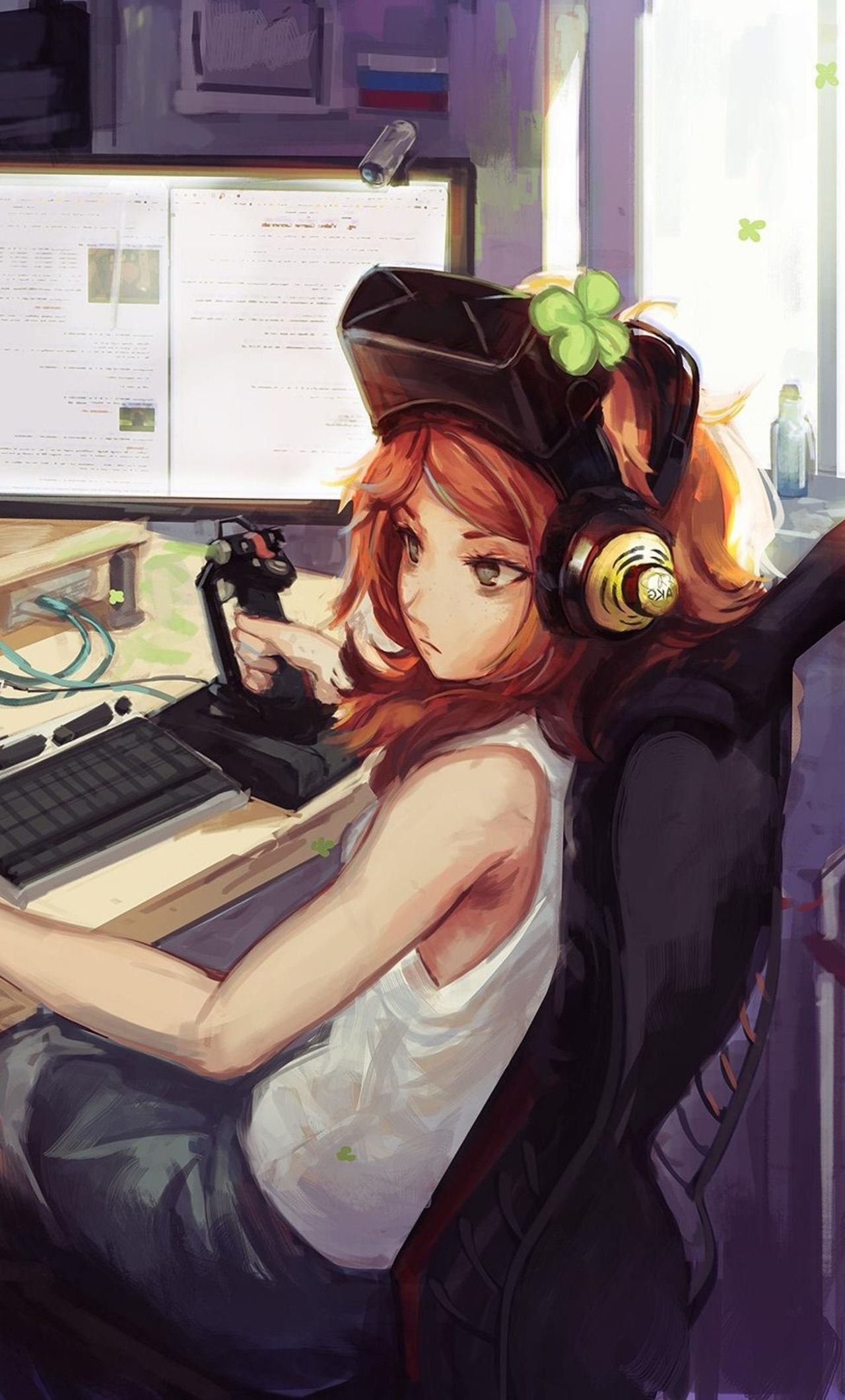 Cute Gamer Girl Wallpaper