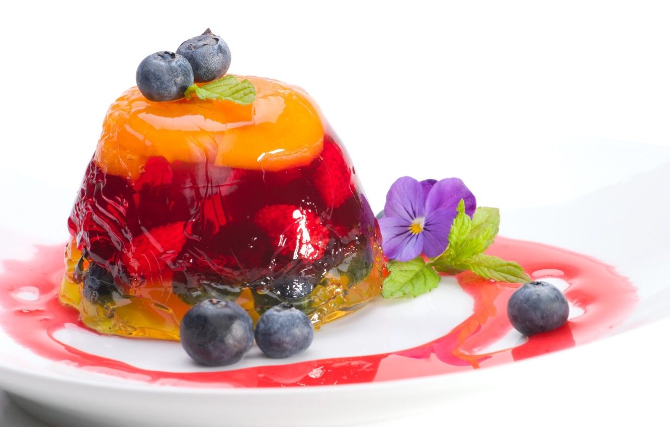 Wallpaper berries, fruit, dessert, fruit, jelly, blueberry, jelly image for desktop, section еда