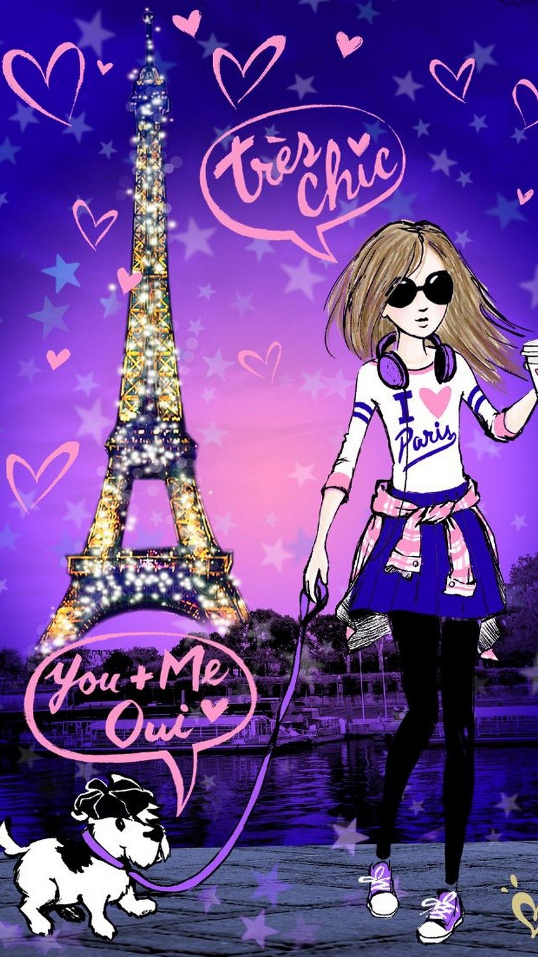 Cute Girly Background For Android With High Resolution Paris Wallpaper Girl Wallpaper & Background Download