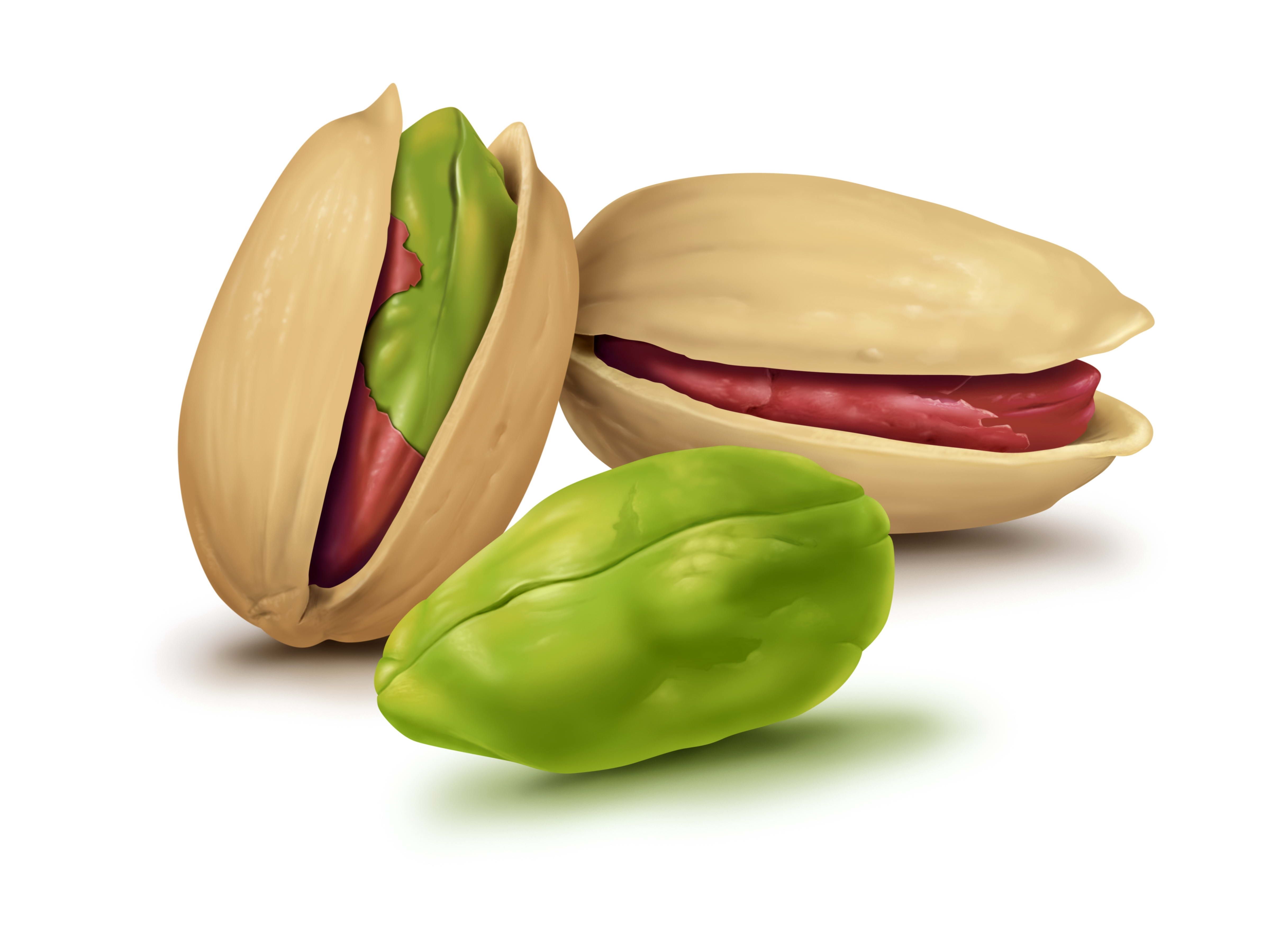 Wallpaper, pistachios, graphics, nuts, white background 4800x3600