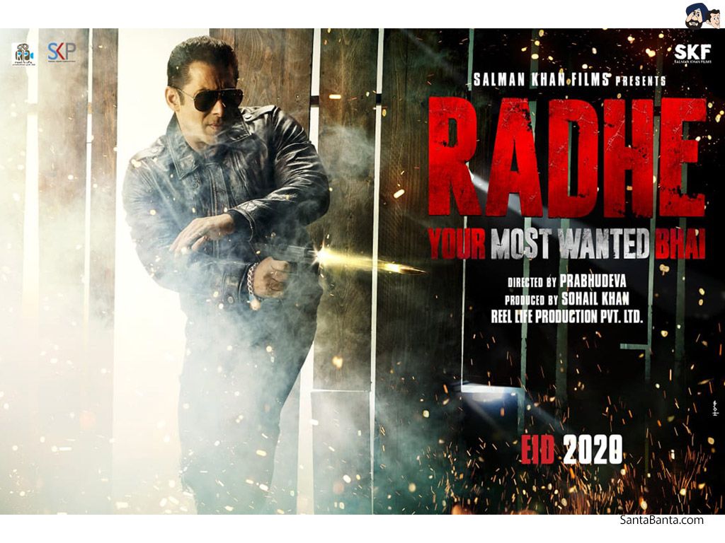 Salman Khan in the poster of his next Bollywood film as `Radhe Your Most Wanted Bhai`