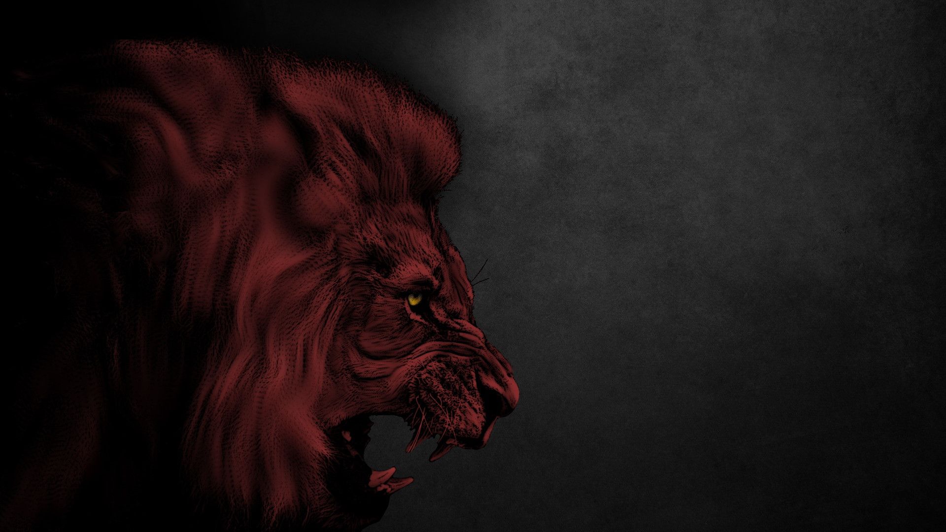 Red Black Lion Wallpaper