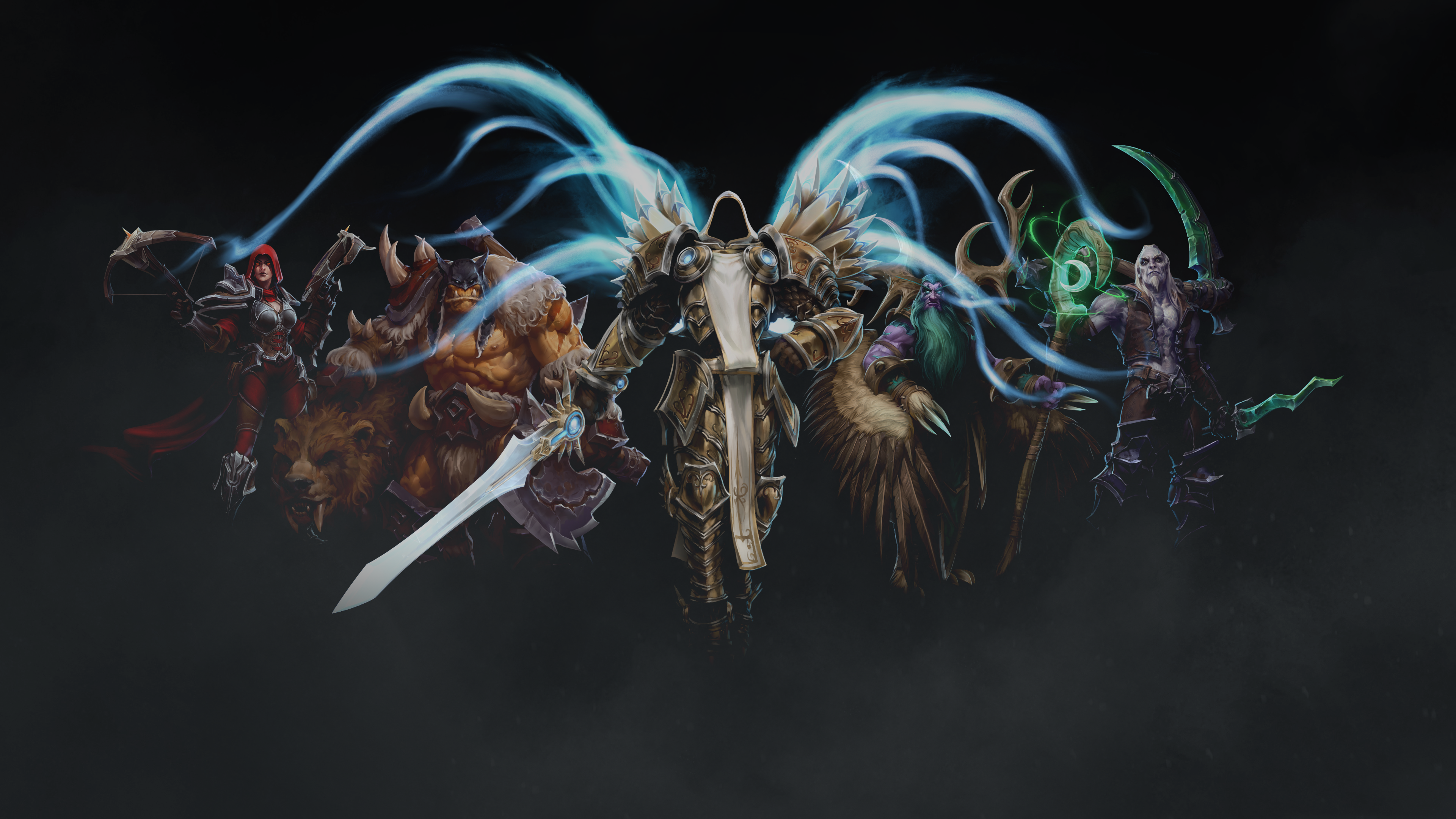 Download 3840x2160 Heroes Of The Storm, Tyrael, Rexxar, Malfurion, Valla Wallpaper for UHD TV