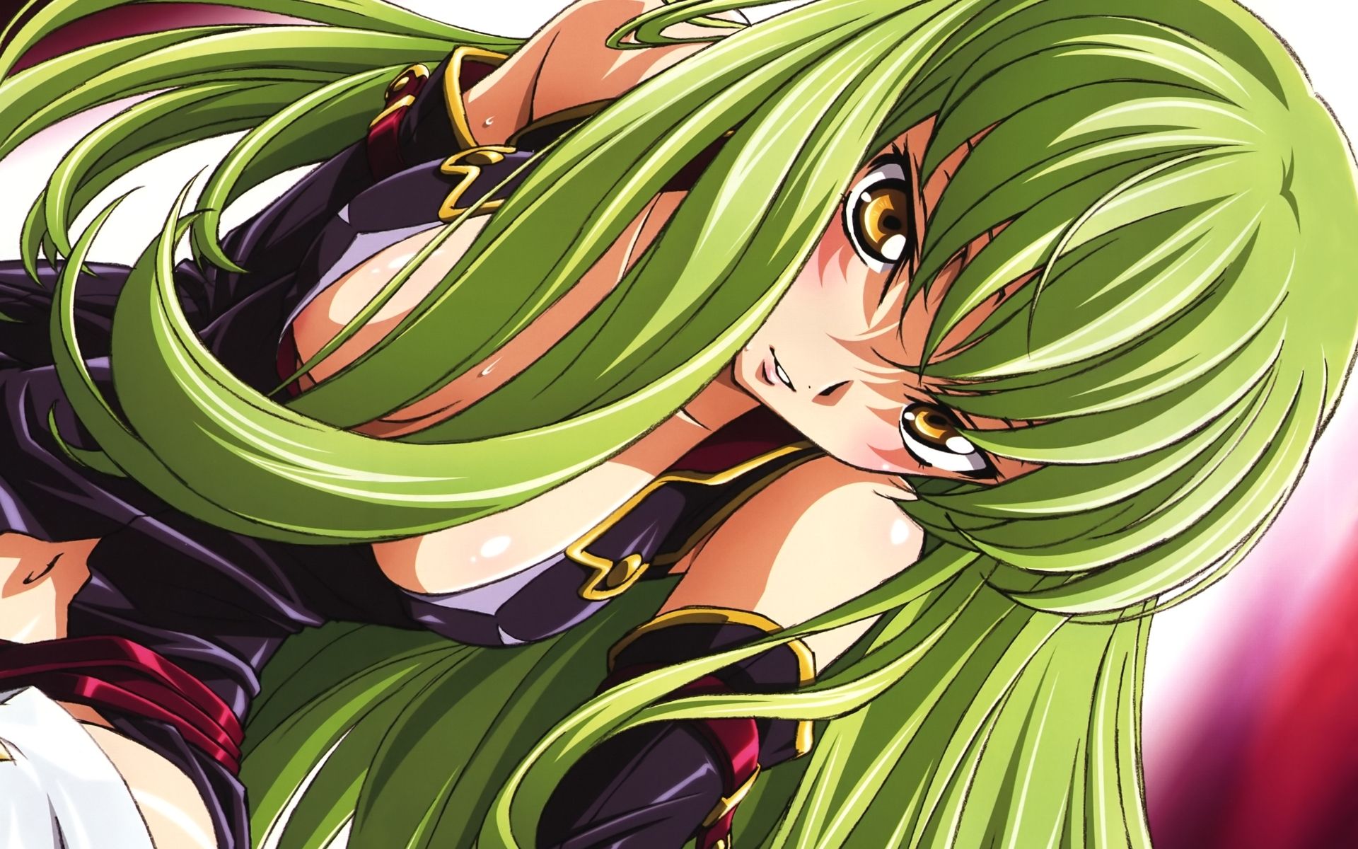 Download C.C. from Code Geass in a mesmerizing anime wallpaper Wallpaper