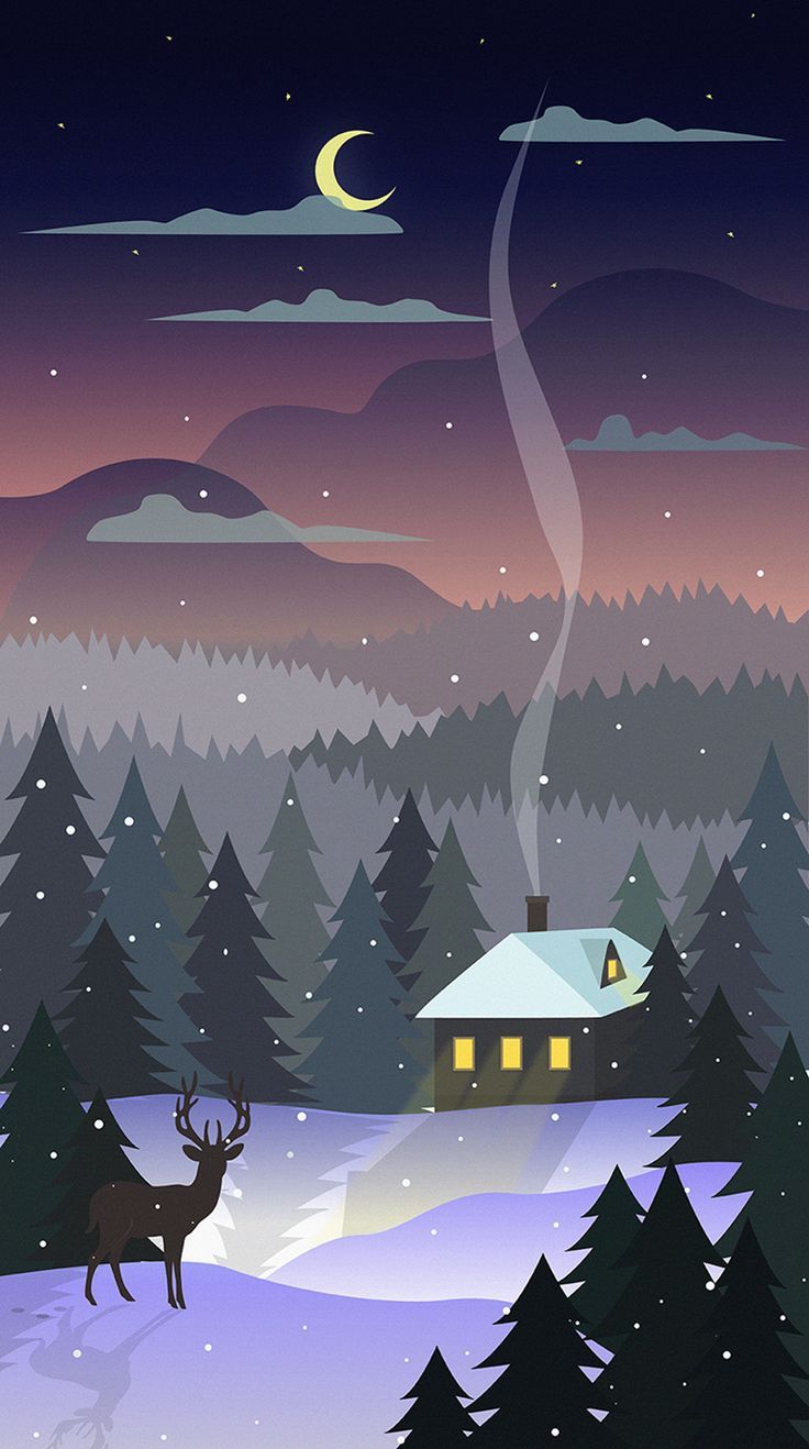 Winter Forest Illustration Ru