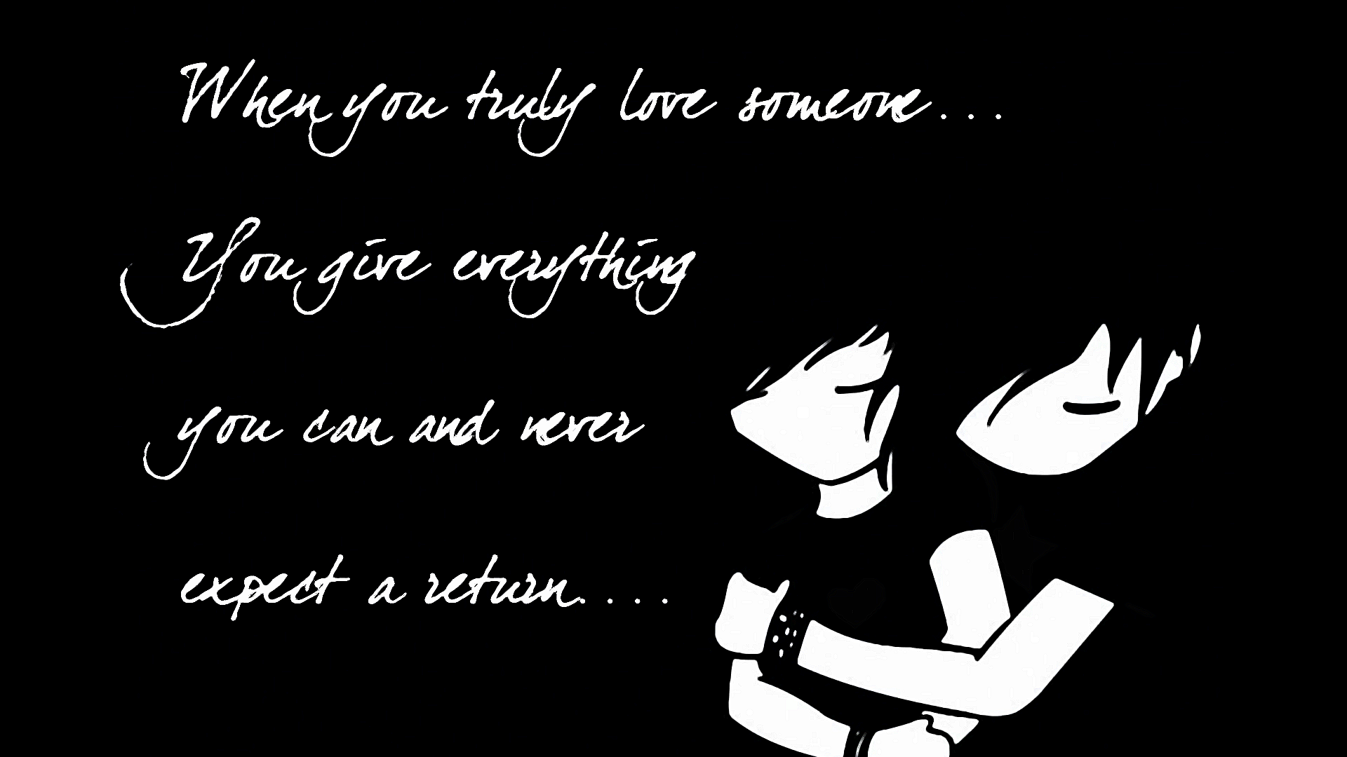 Cute Love Quotes Black And White Background HD Wallpaper Never Let You Go HD Wallpaper