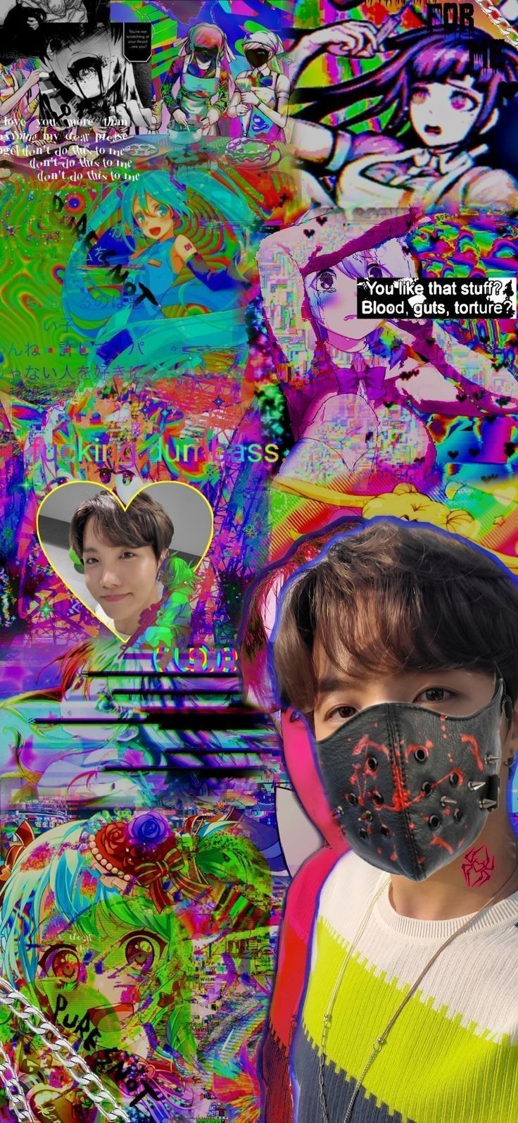 Bts wallpaper, Glitch wallpaper, Trippy picture