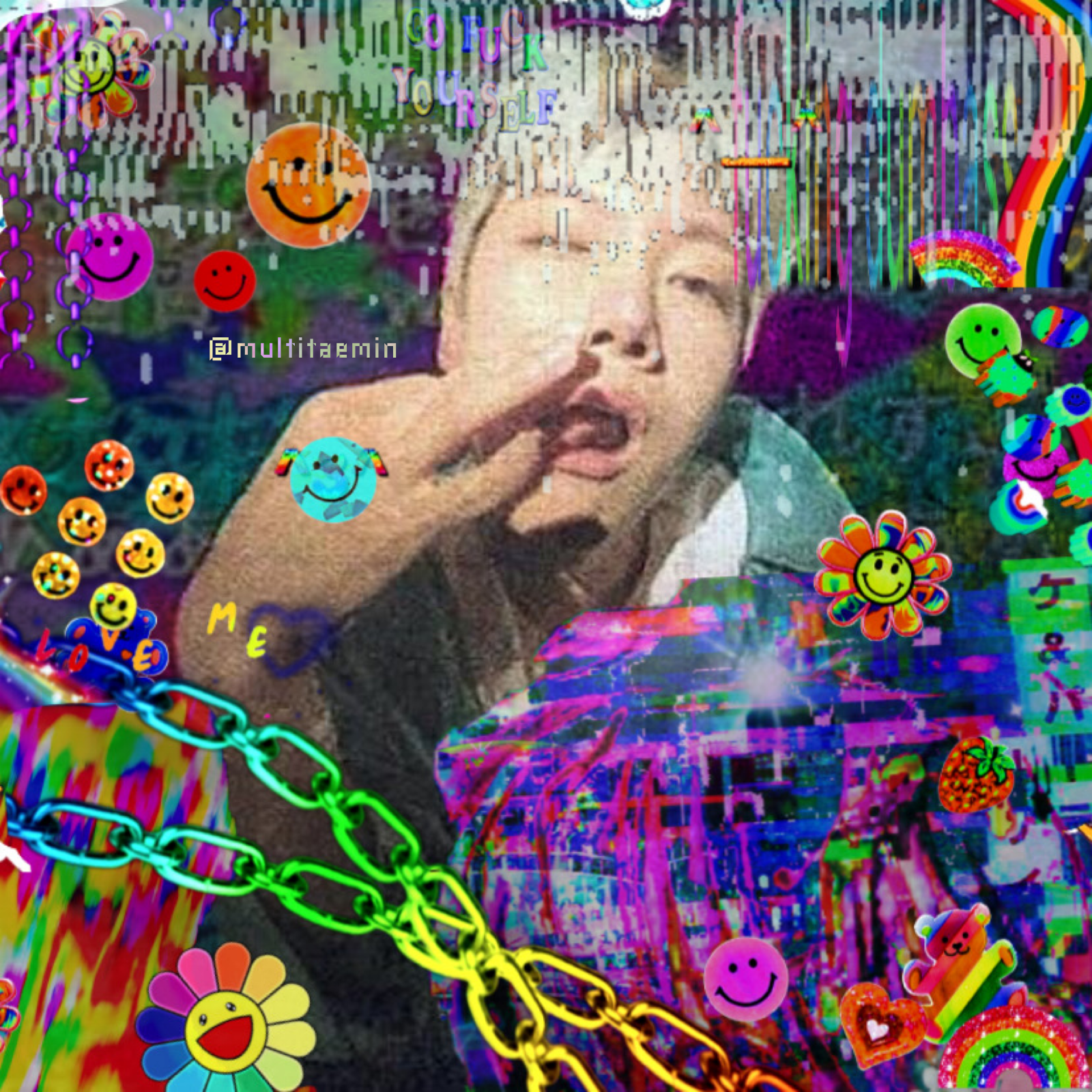 kpop glitch core. Kpop posters, Goth kids, Kpop wallpaper