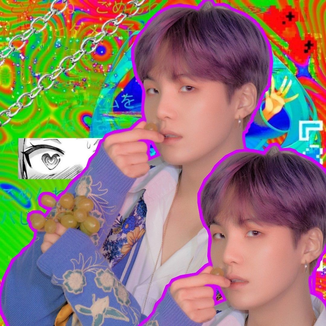 Glitchcore BTS. Suga bts swag, Bts aesthetic picture, Yoongi