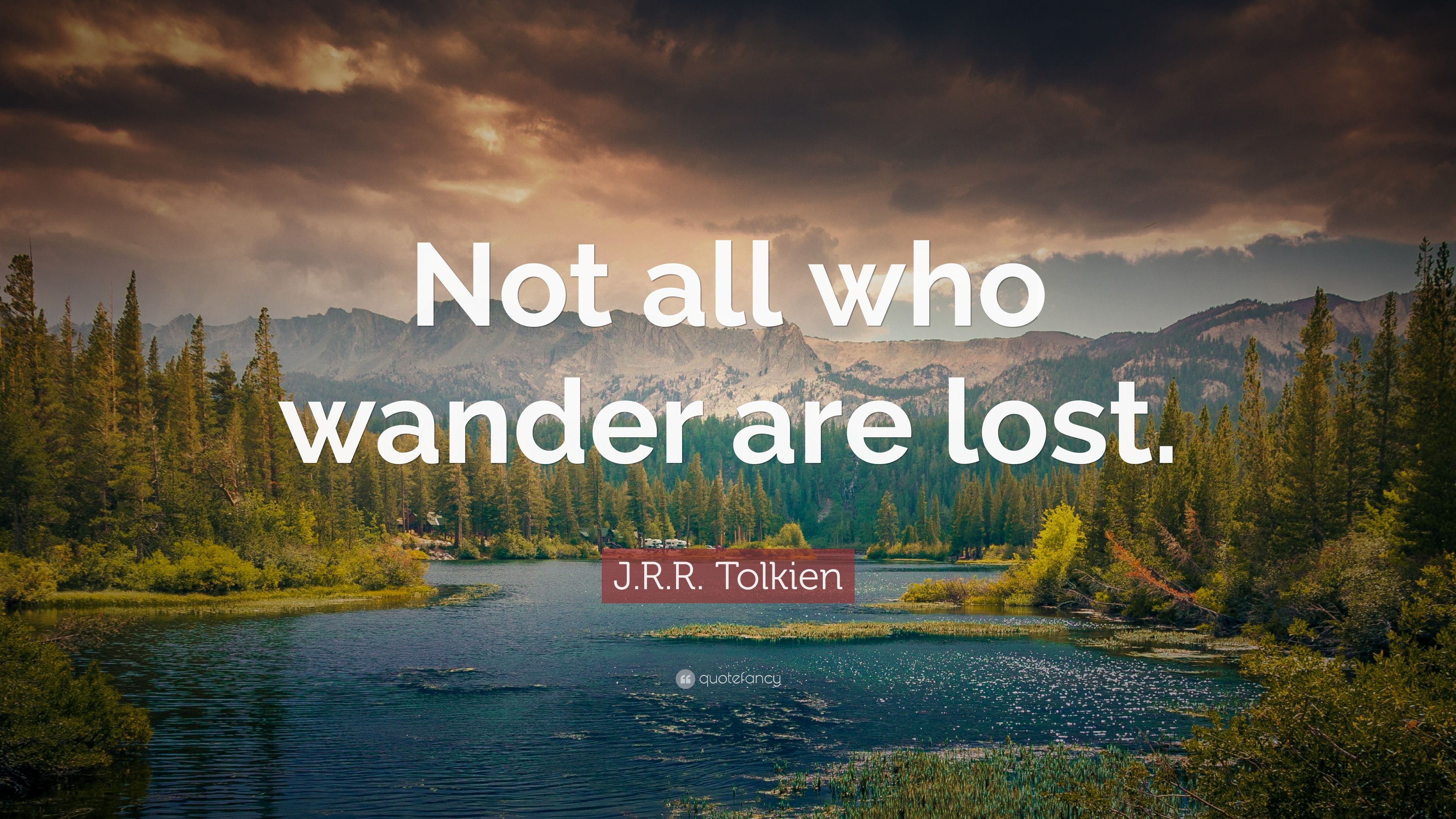 J. R. R. Tolkien Quote: “Not all who wander are lost.” (21 wallpaper)