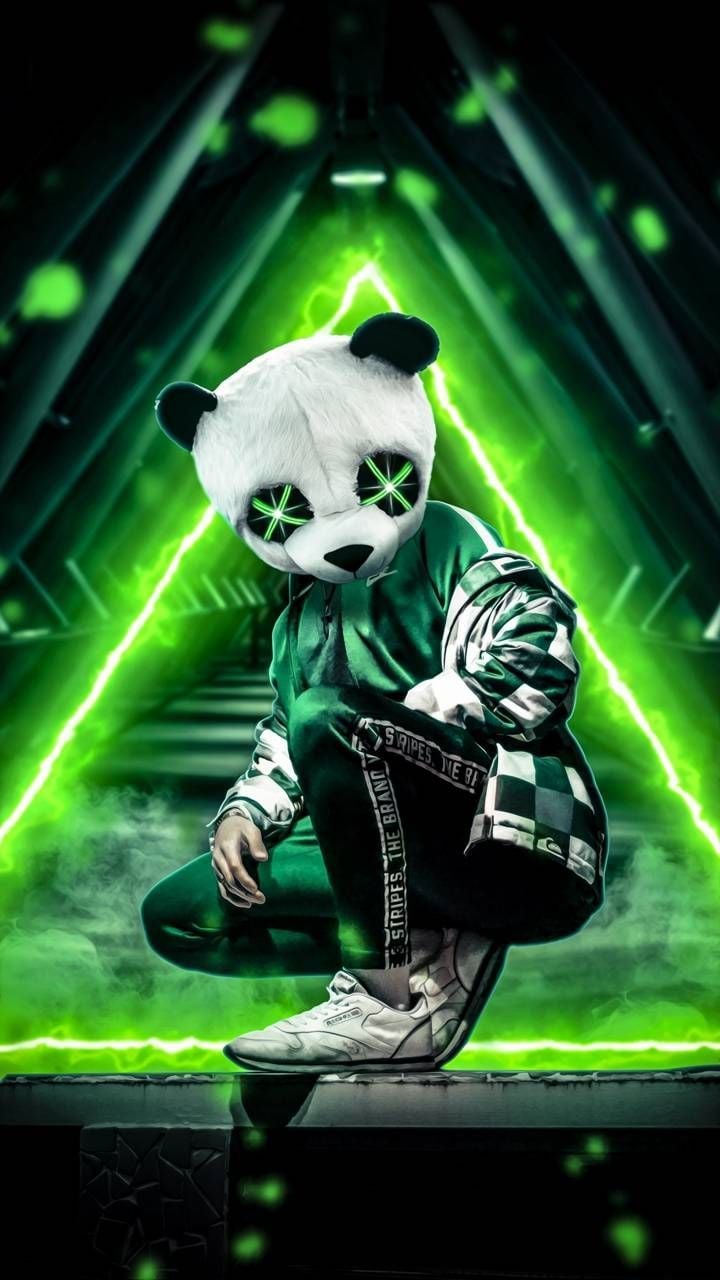 Download Panda Neon Green Wallpaper by AmazingWalls now. Browse millions of popular gre. Panda art, Cute panda wallpaper, Joker HD wallpaper