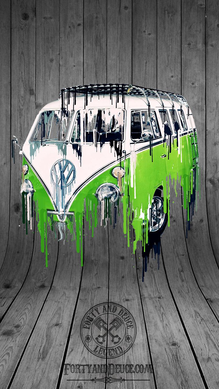 VW Volkswagen Vdub Samba Camper Kombi Liquid Metal. iPhone Android Phones Smart Phone Phone Tablet Wallpaper Screensaver Mobile Samsung And Deuce iPhone Android Wallpaper