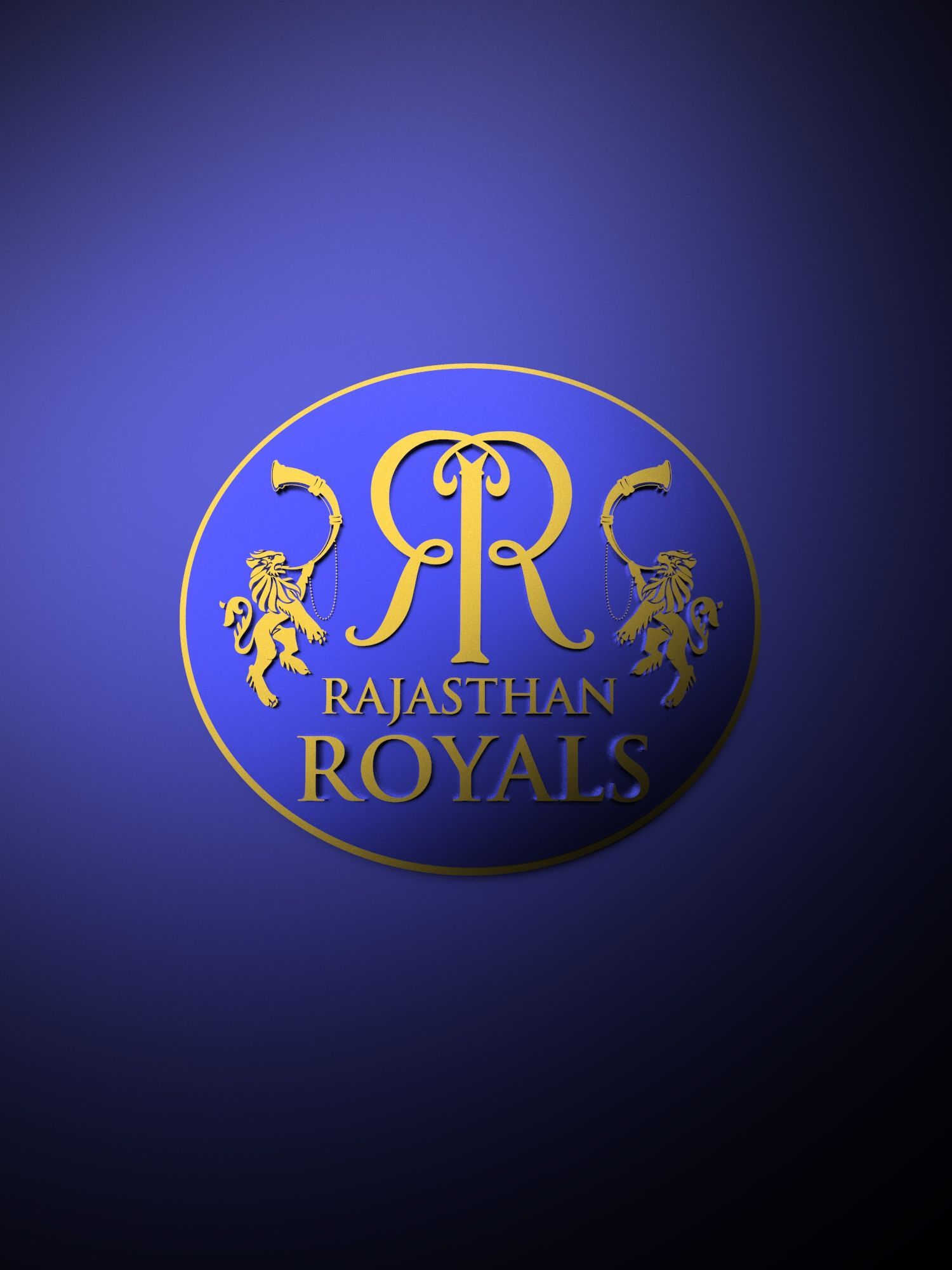 Rajasthan Royals IPL metallic logo poster painting. Ipl, Royal logo, Metallic logo