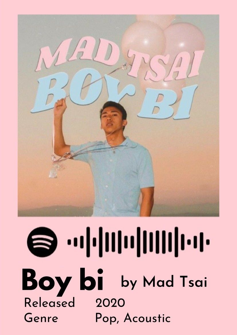Boy bi polaroid minimaliste poster Mad Tsai. Song book, Music bands, Songs