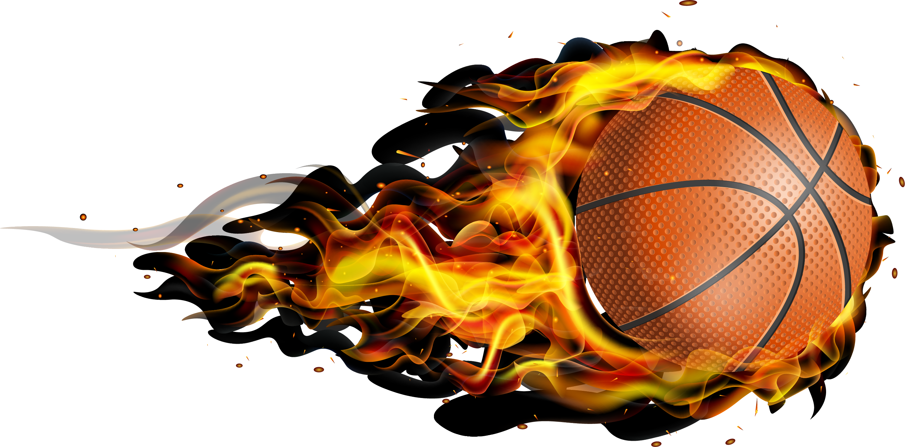 Wallpaper Flame Basketball Image