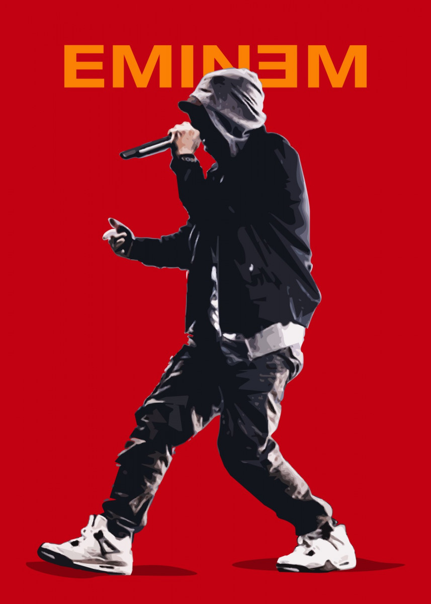 Eminem ' Metal Poster Print Hanafi. Displate. Eminem wallpaper, Eminem, Eminem poster