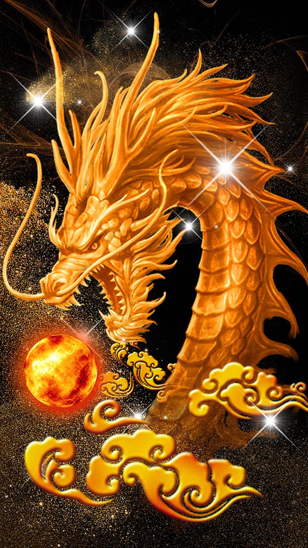 yellow dragon theme yellow wallpaper for Android