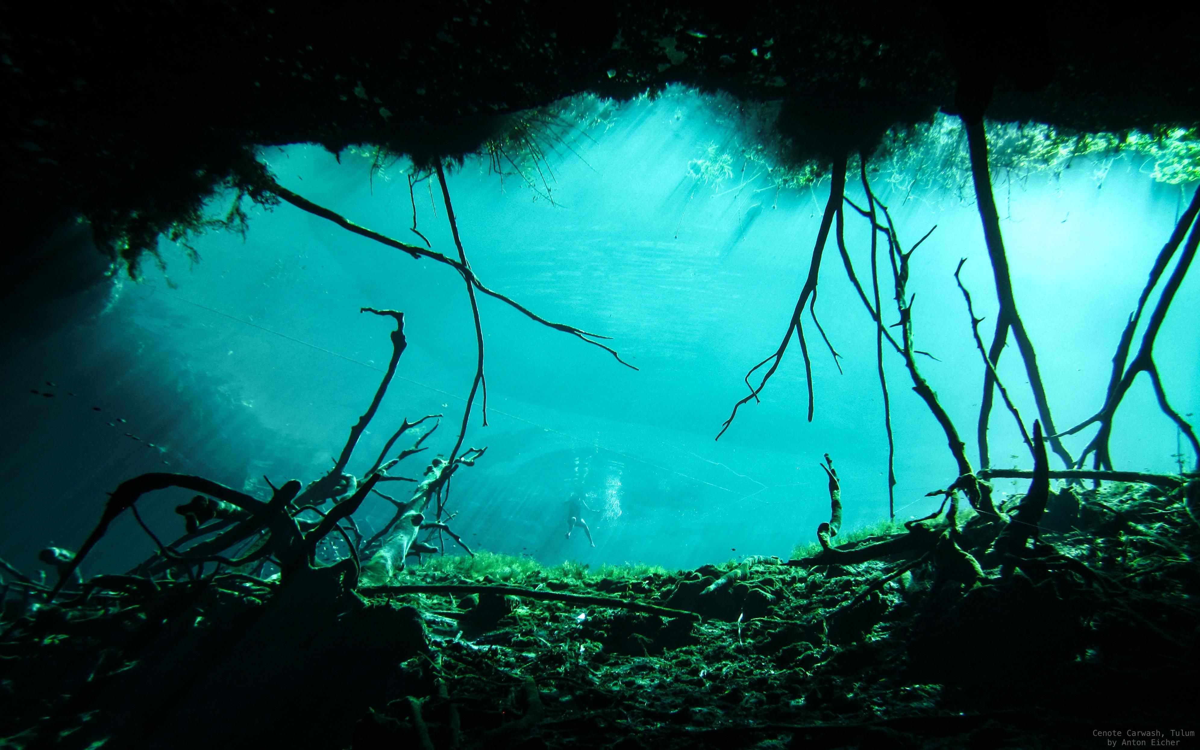 Cenote Carwash Tulum [3983x2489] [16:10]. Beautiful image nature, Tulum, Scuba diving