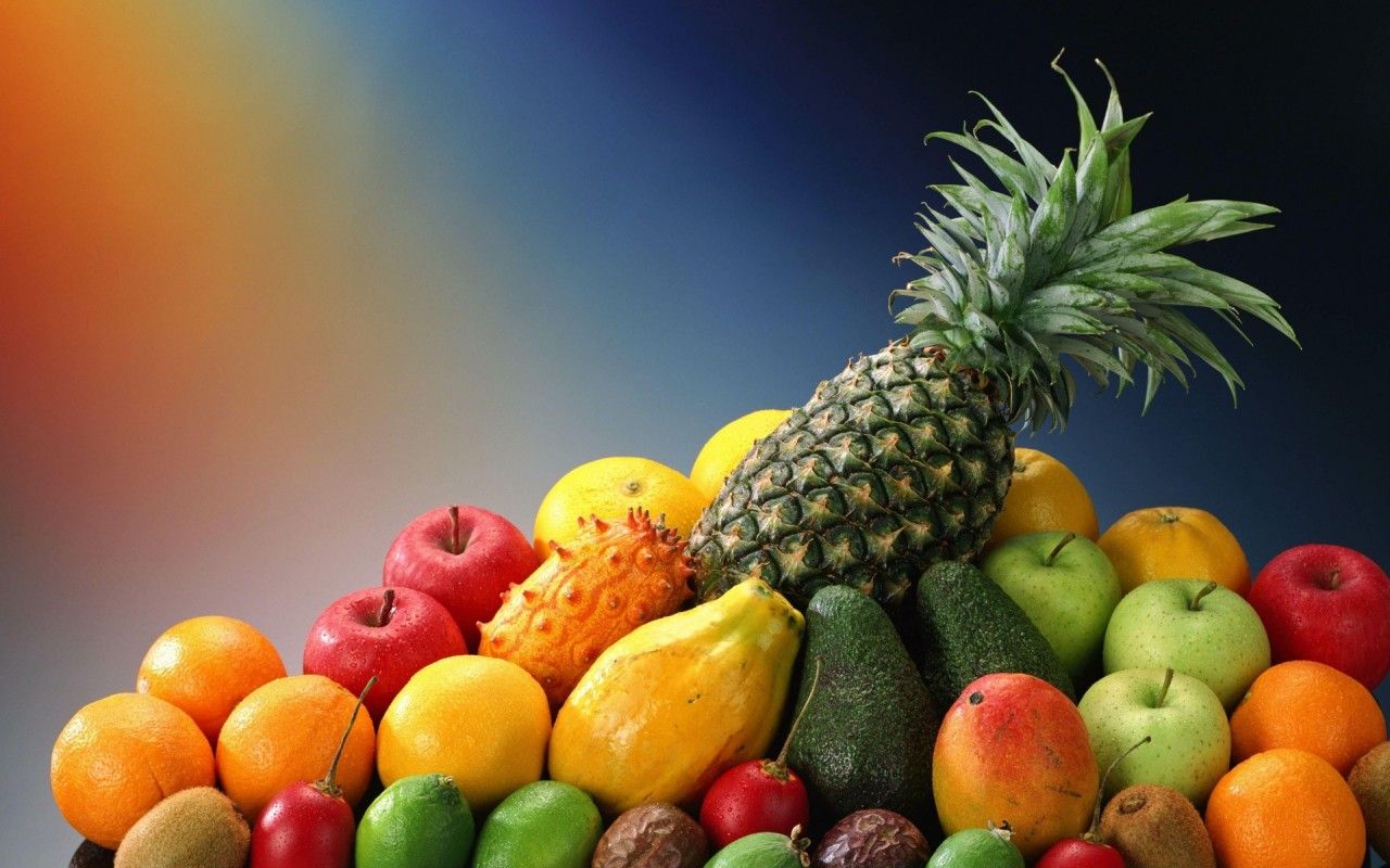 Tropical fruit, artistic wallpaper. Tropical fruit, artistic