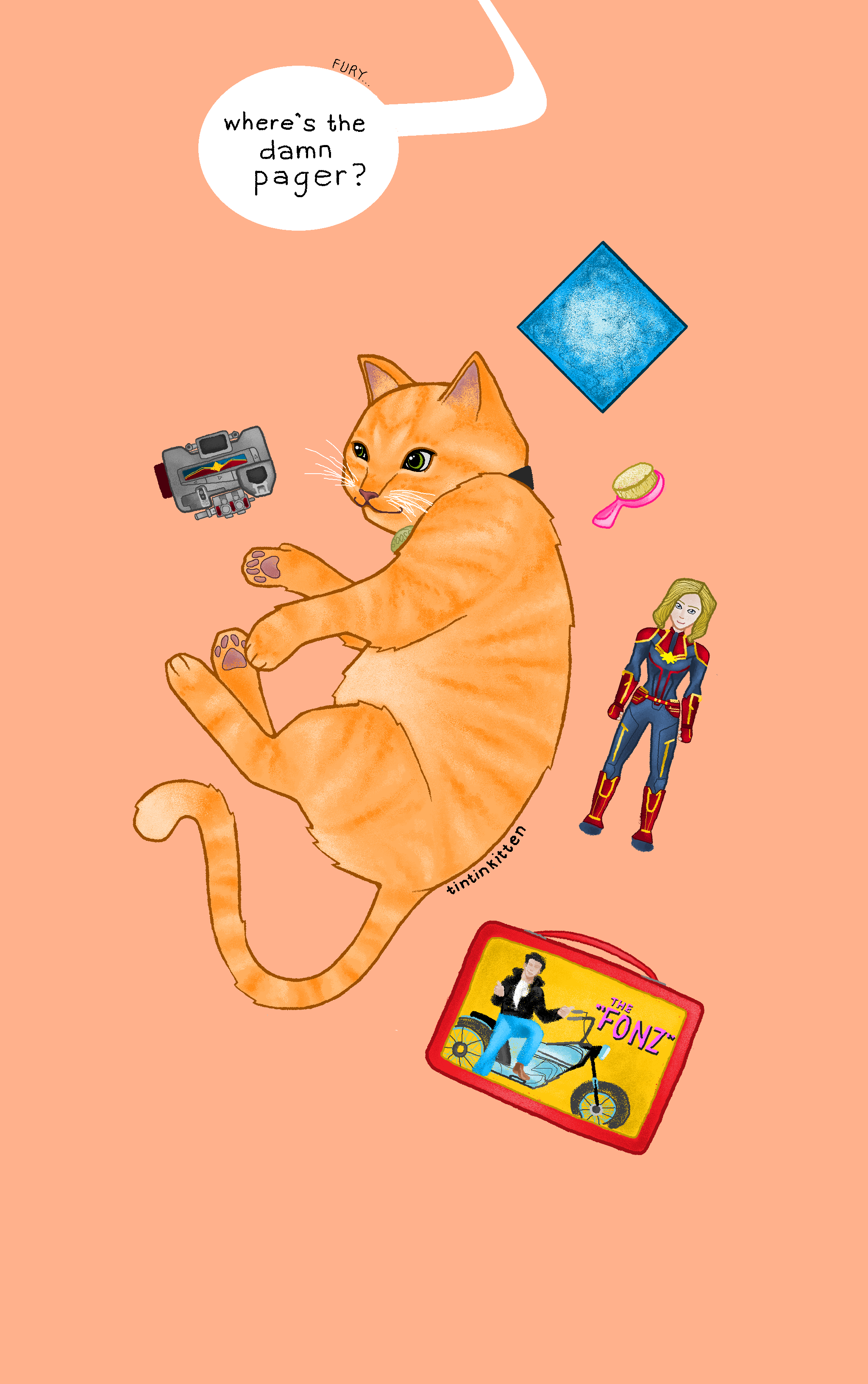 goose the flerken cat; microsoft paint #CaptainMarvel #NickFury #GooseTheCat #HigherFurtherFaster #ma. Captain marvel carol danvers, Captain marvel, Marvel heroes