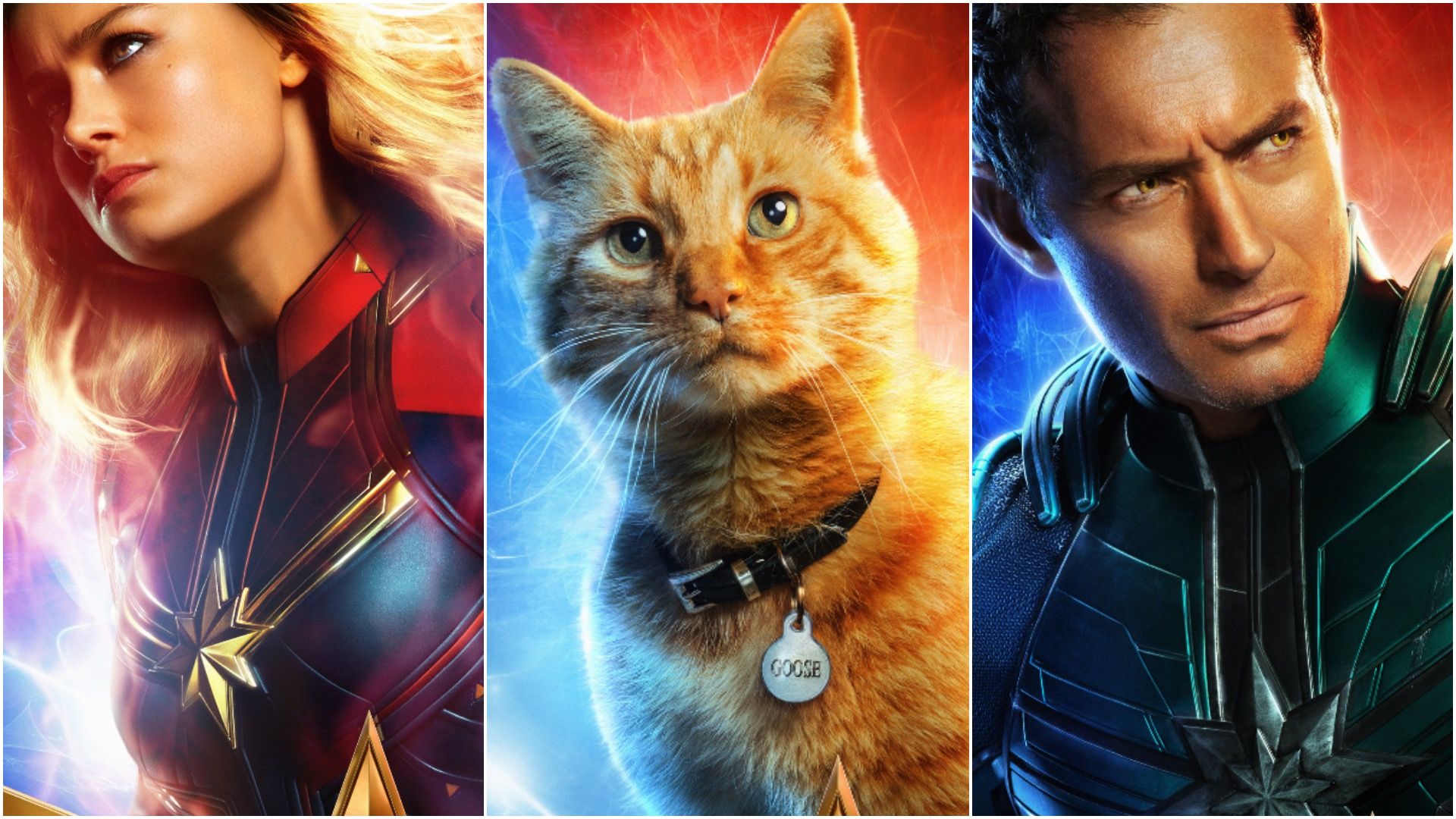 Captain Marvel Gets 10 New Character Posters (Including Goose the Cat)