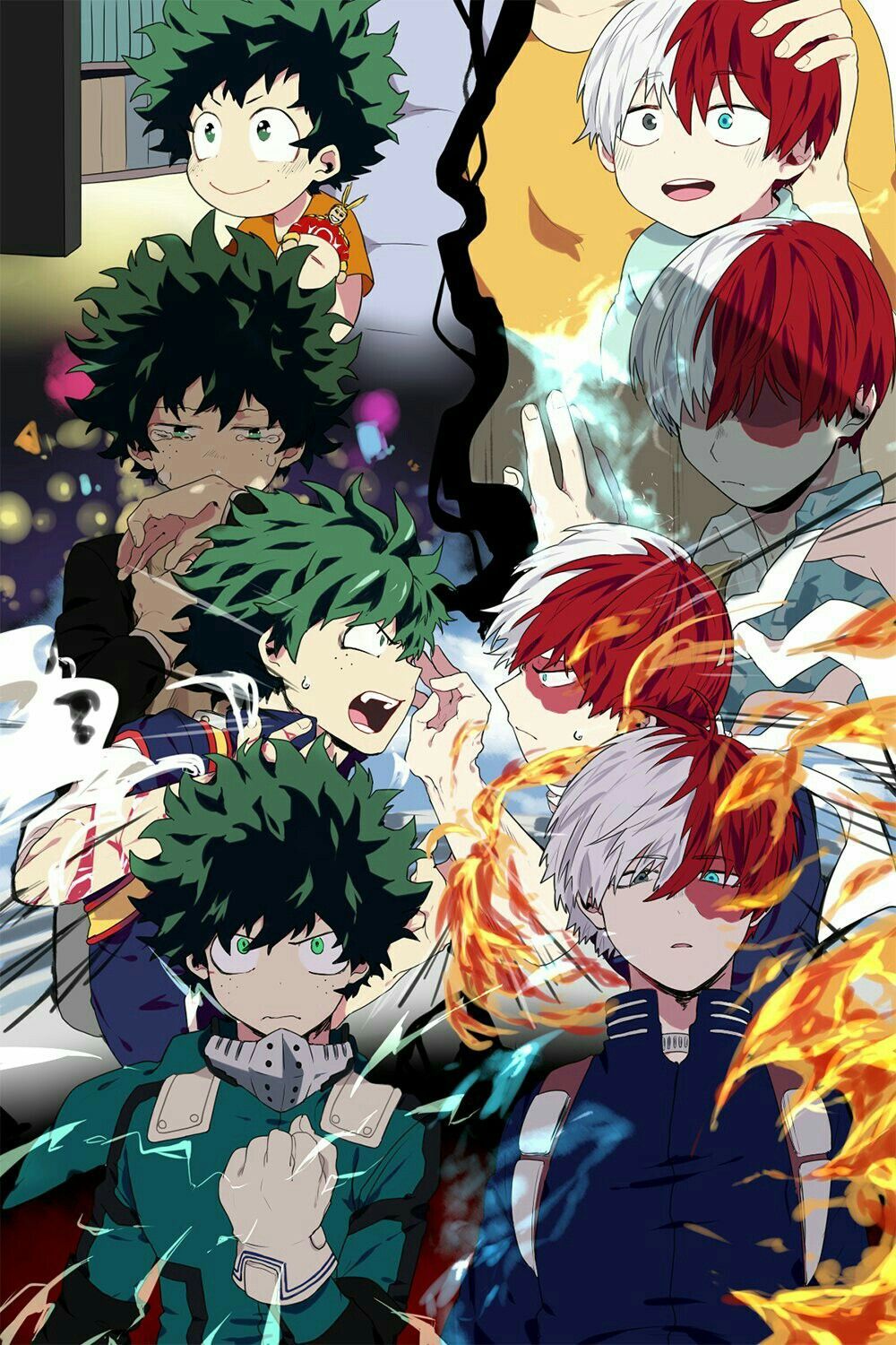Boku no Hero Academia.. Todoroki Shouto, Midoriya Izuku, TodoDeku #mha. Hero wallpaper, My hero academia shouto, My hero