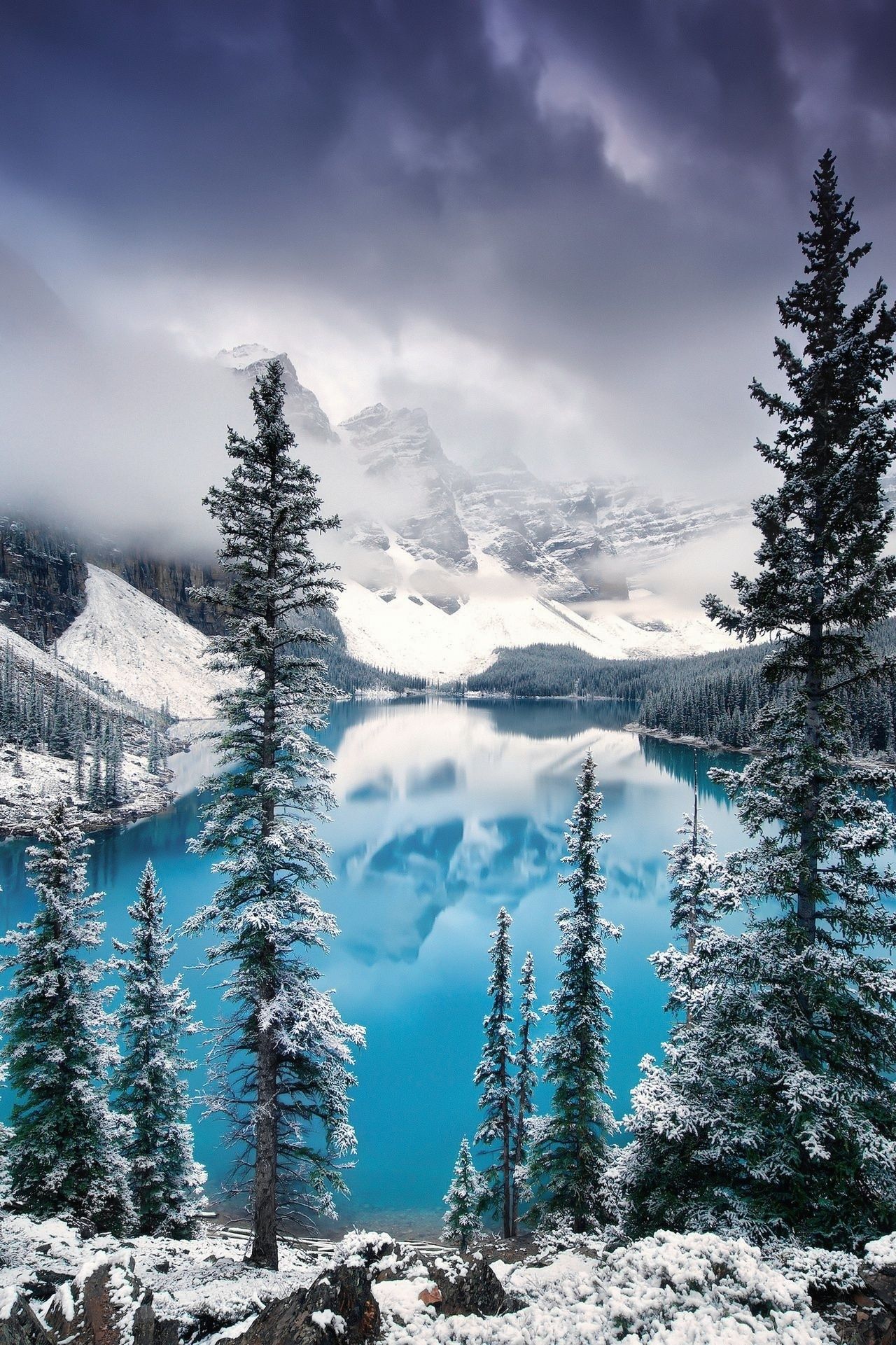 Winter Mountain Lakes Wallpapers - Wallpaper Cave