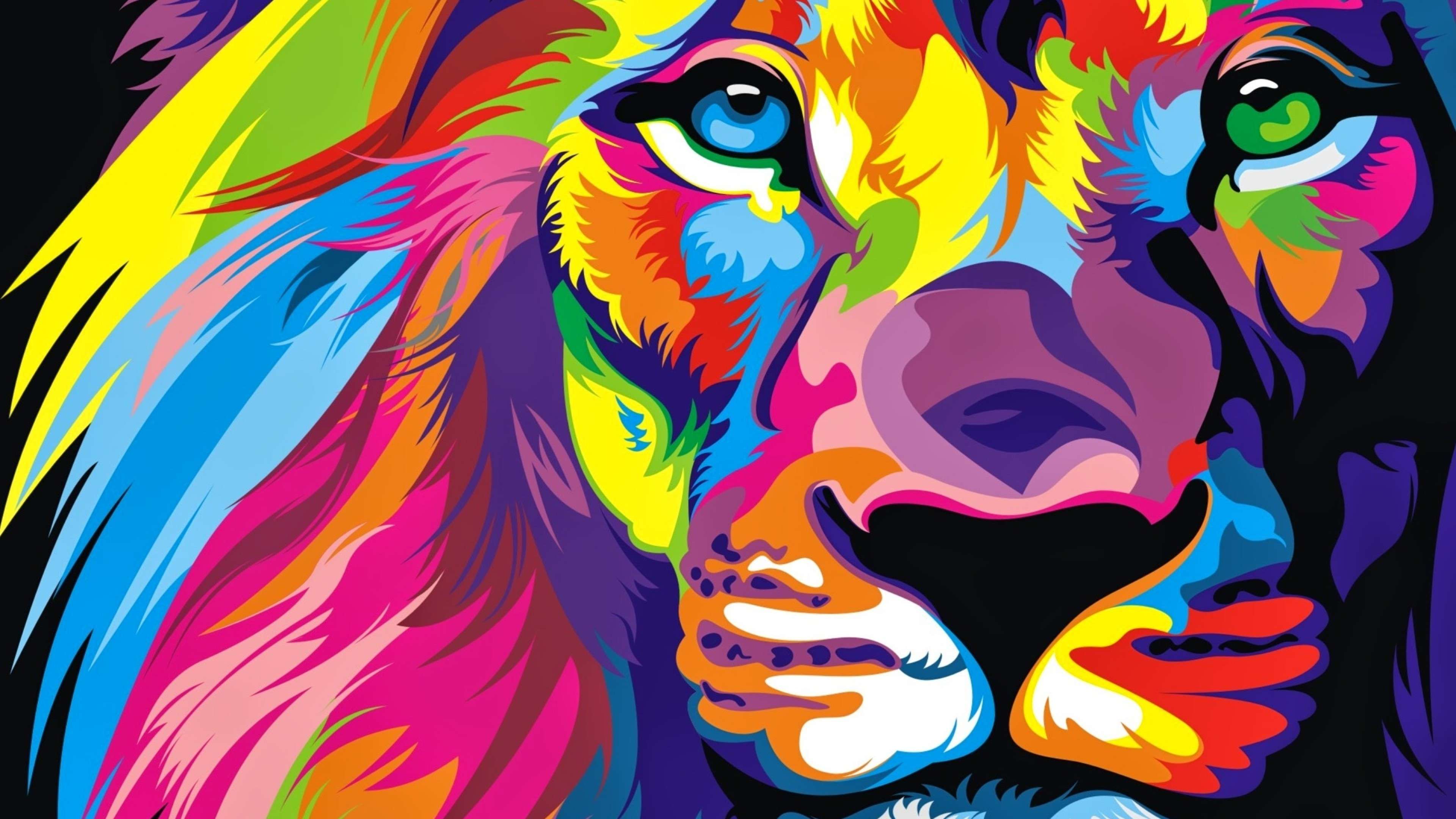 Lion Graphic Design Wallpaper