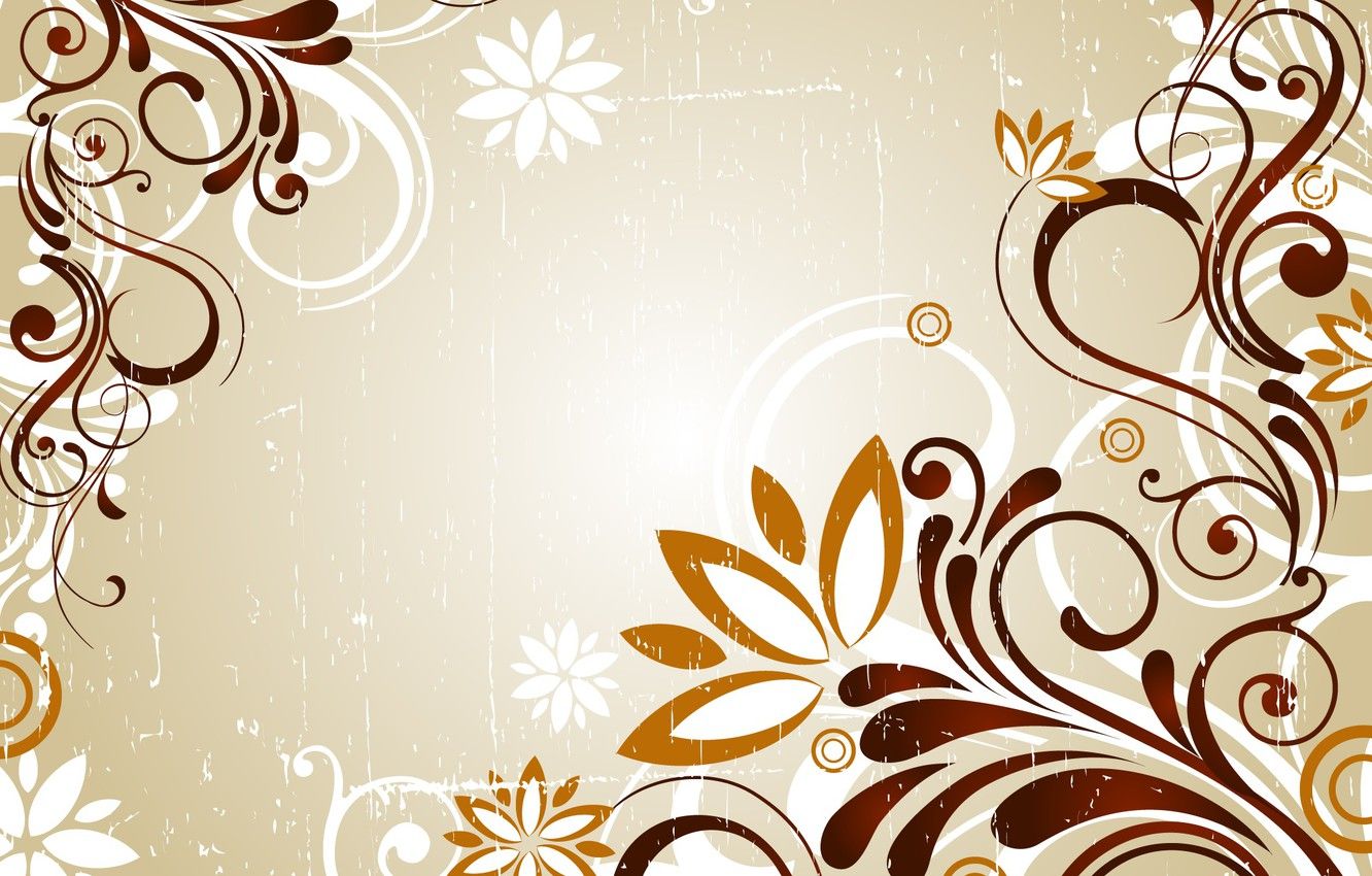 Wallpaper flowers, abstraction, abstract, design, background, vector graphics image for desktop, section текстуры