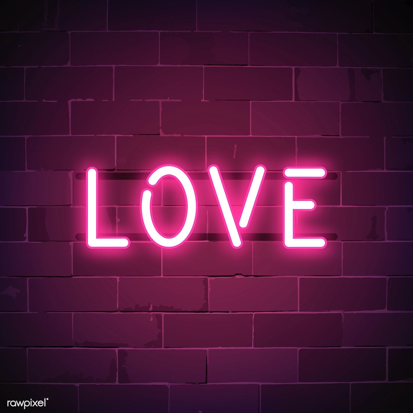 Love is all around neon sign vector. free image / NingZk V. Neon signs, Pink neon sign, Neon wallpaper