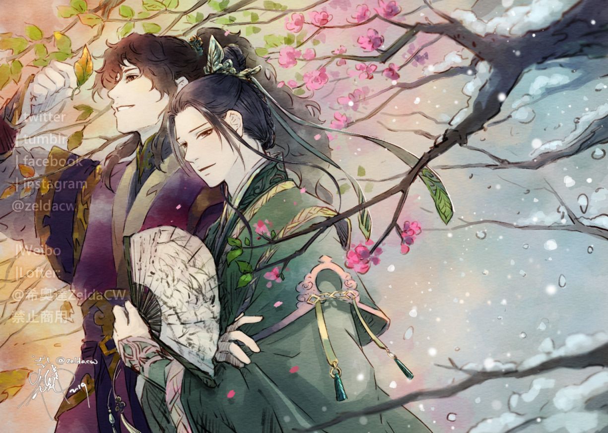 Seasons*My Design Of Luo BingHe And Shen QingQiu From Scum Villain's Self Saving System *Patron Only High Res. Wallpaper Non Waterm. System Wallpaper, Art, Anime