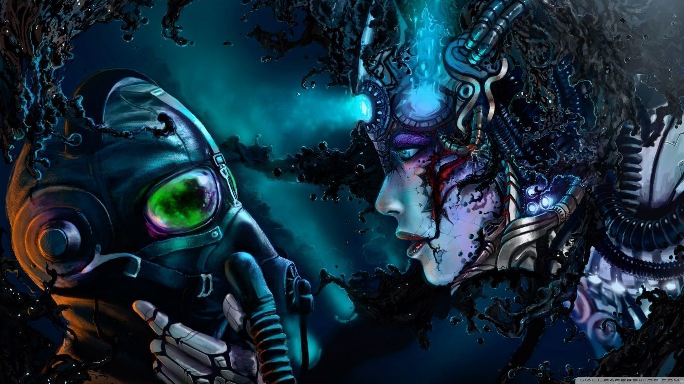 Cyberpunk Digital Art HD desktop wallpaper, High Definition