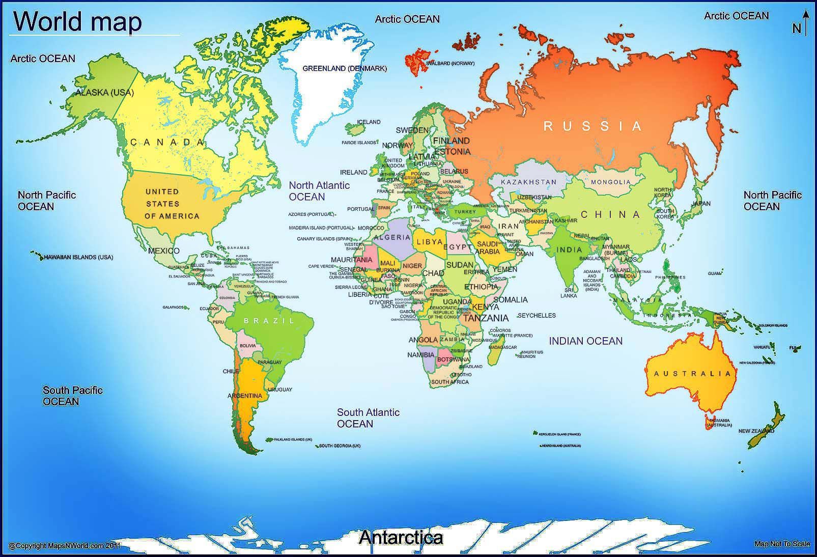 I wanna see it all. Free printable world map, World map with countries, World political map