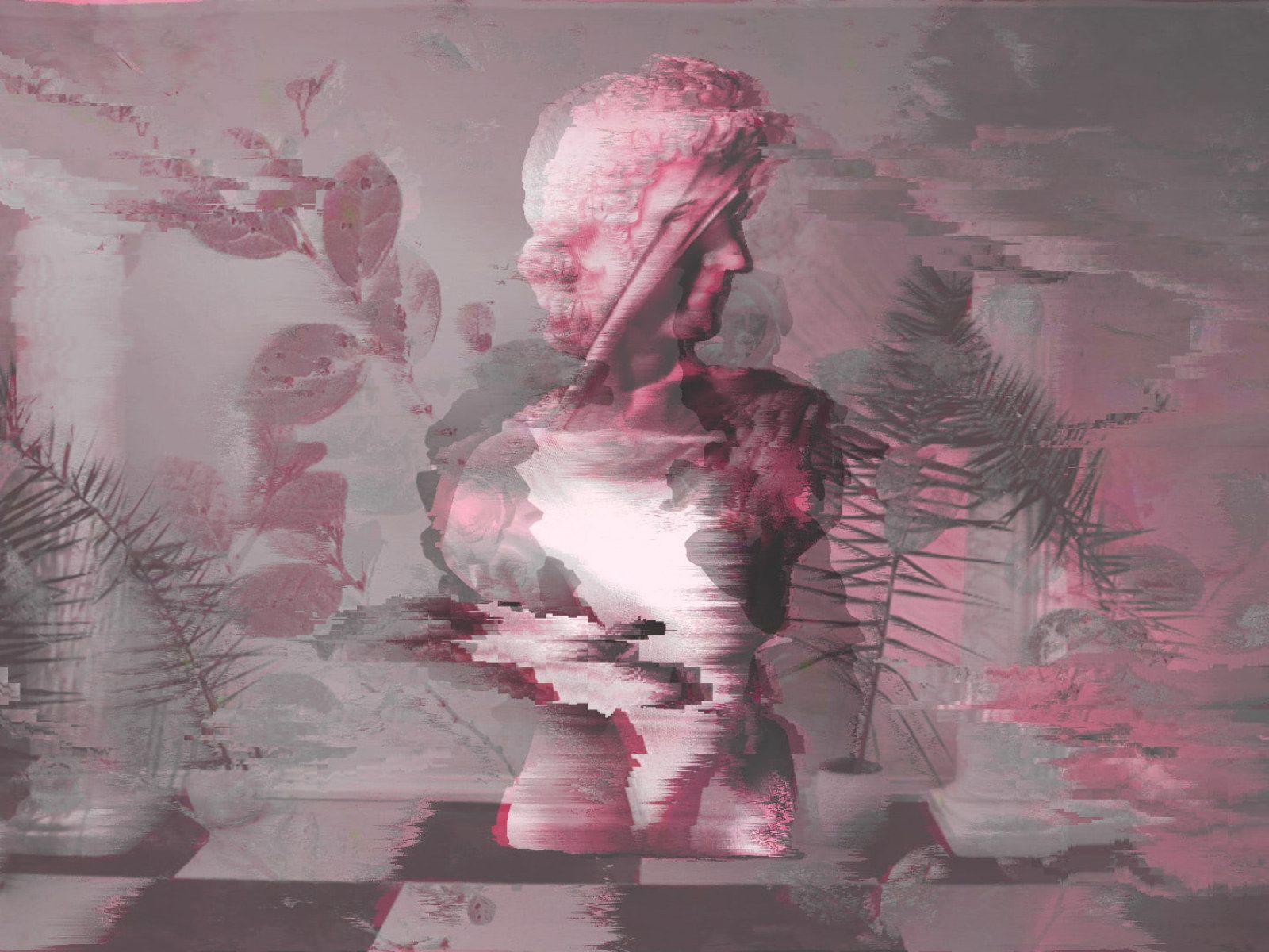 Wallpaper vaporwave statue glitch art • Wallpaper For You HD Wallpaper For Desktop & Mobile