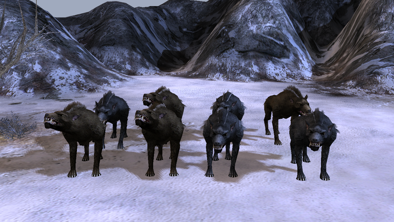 Warg Pack (Misty Mountains). Age of the Ring Mod