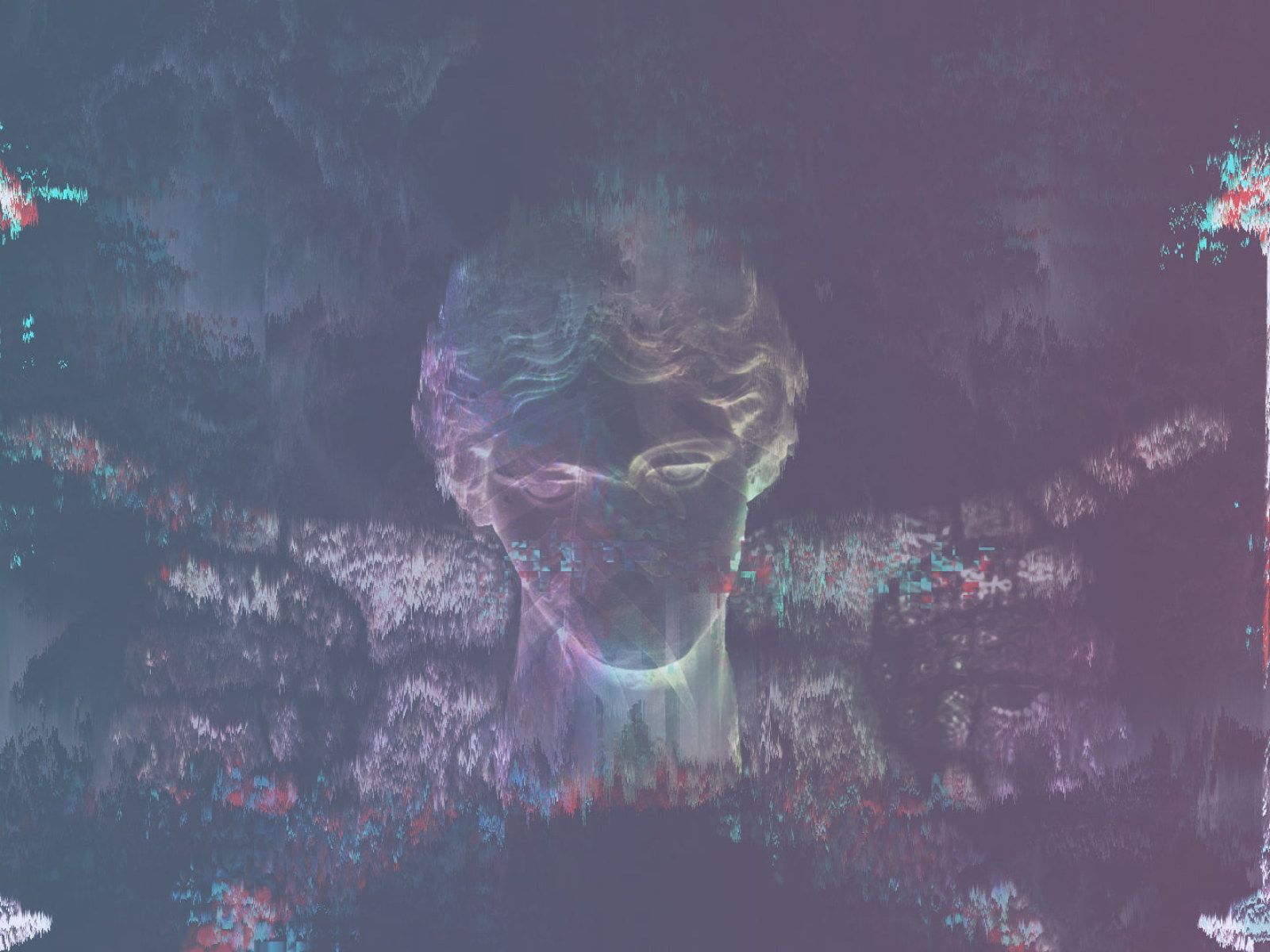 Wallpaper vaporwave, statue, glitch art • Wallpaper For You HD Wallpaper For Desktop & Mobile