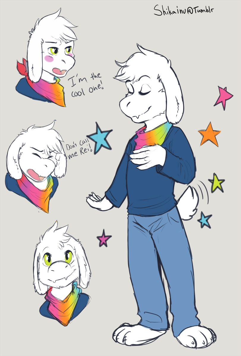StoryShift Asriel, head in the clouds and stars in his eyes